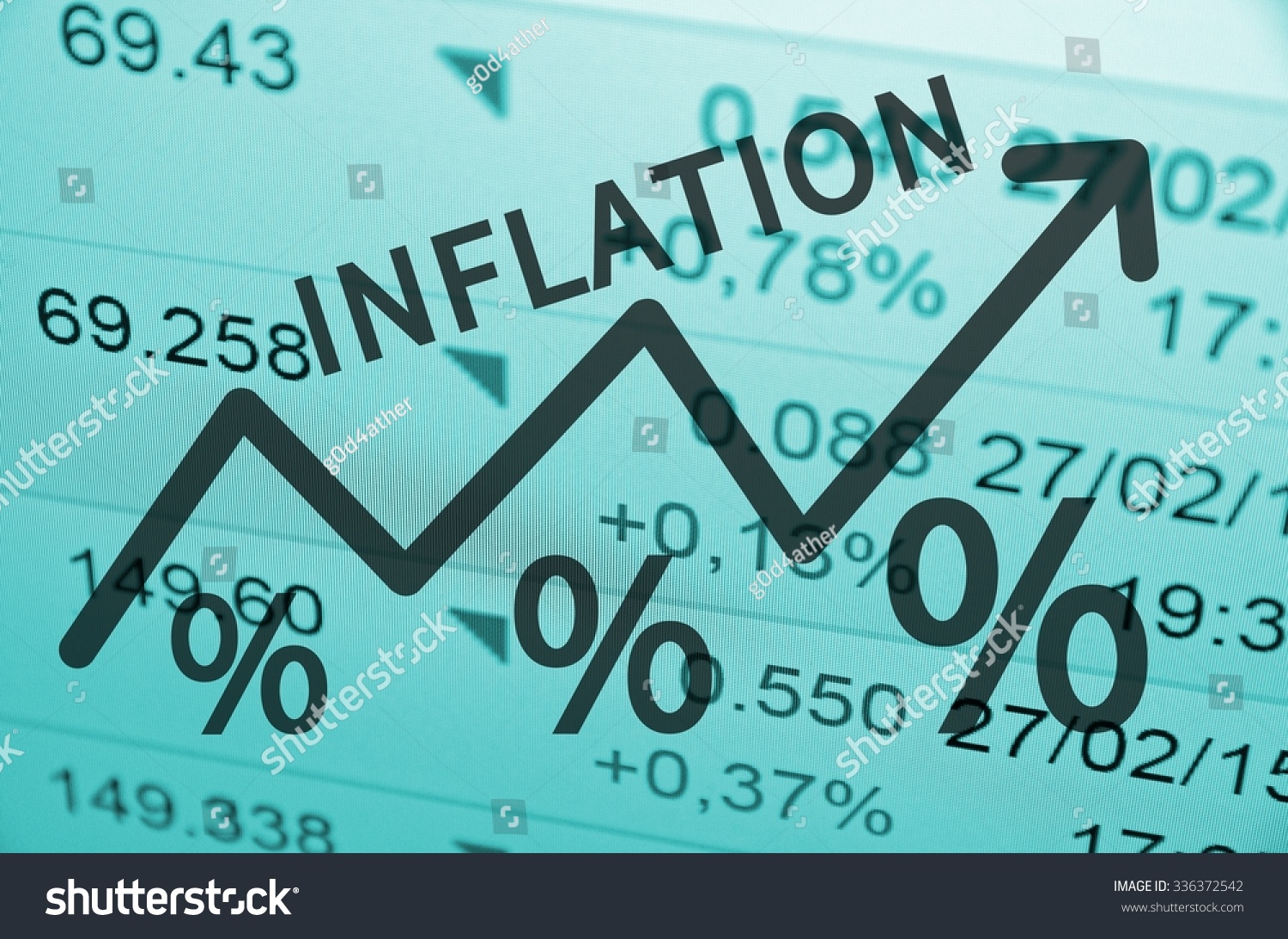 Word Inflation On Trend Arrow Financial Stock Illustration 336372542 ...