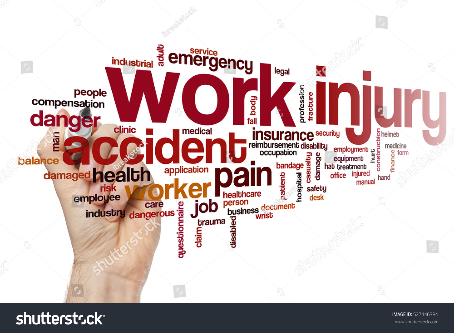 Work Injury Word Cloud Concept Stock Photo 527446384 | Shutterstock