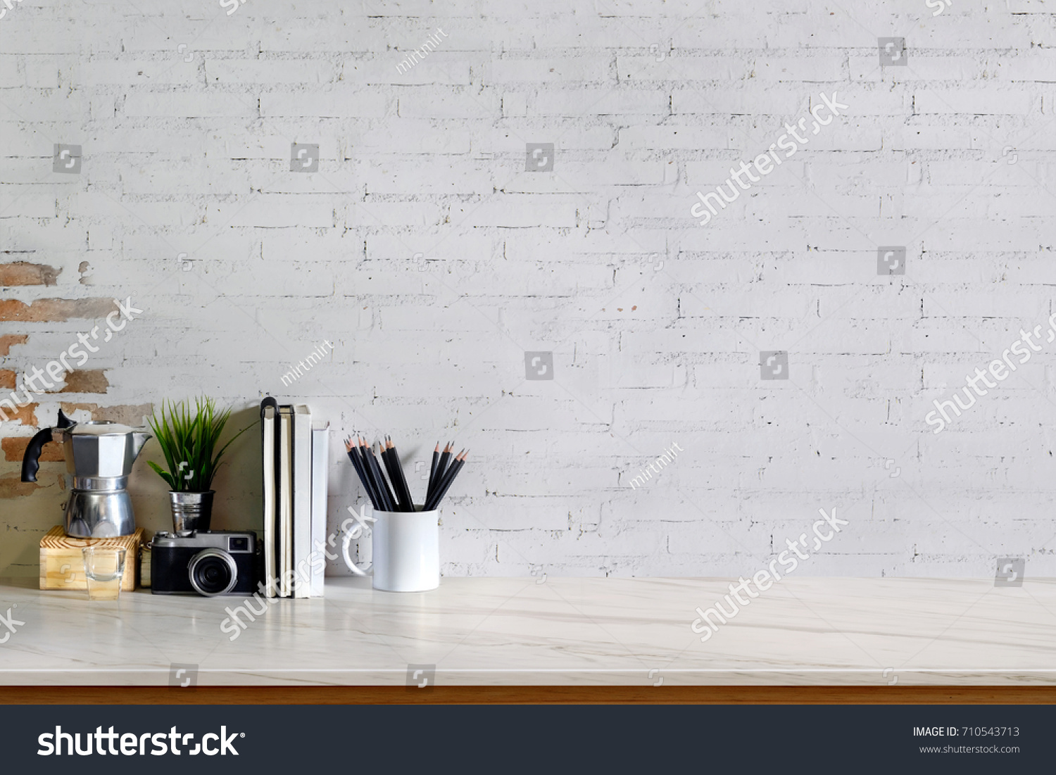 Work Space Mock White Marble Tabletop Stock Photo 710543713 | Shutterstock