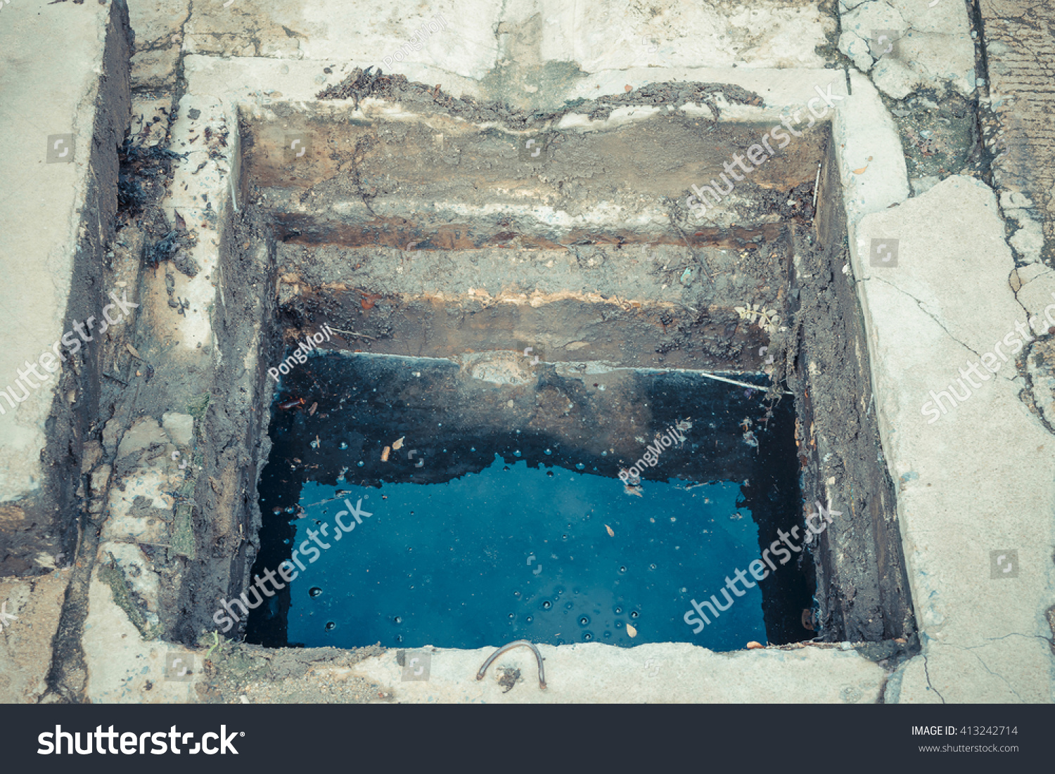 Working Drain Cleaning Problem Drainage System Stock Photo Edit