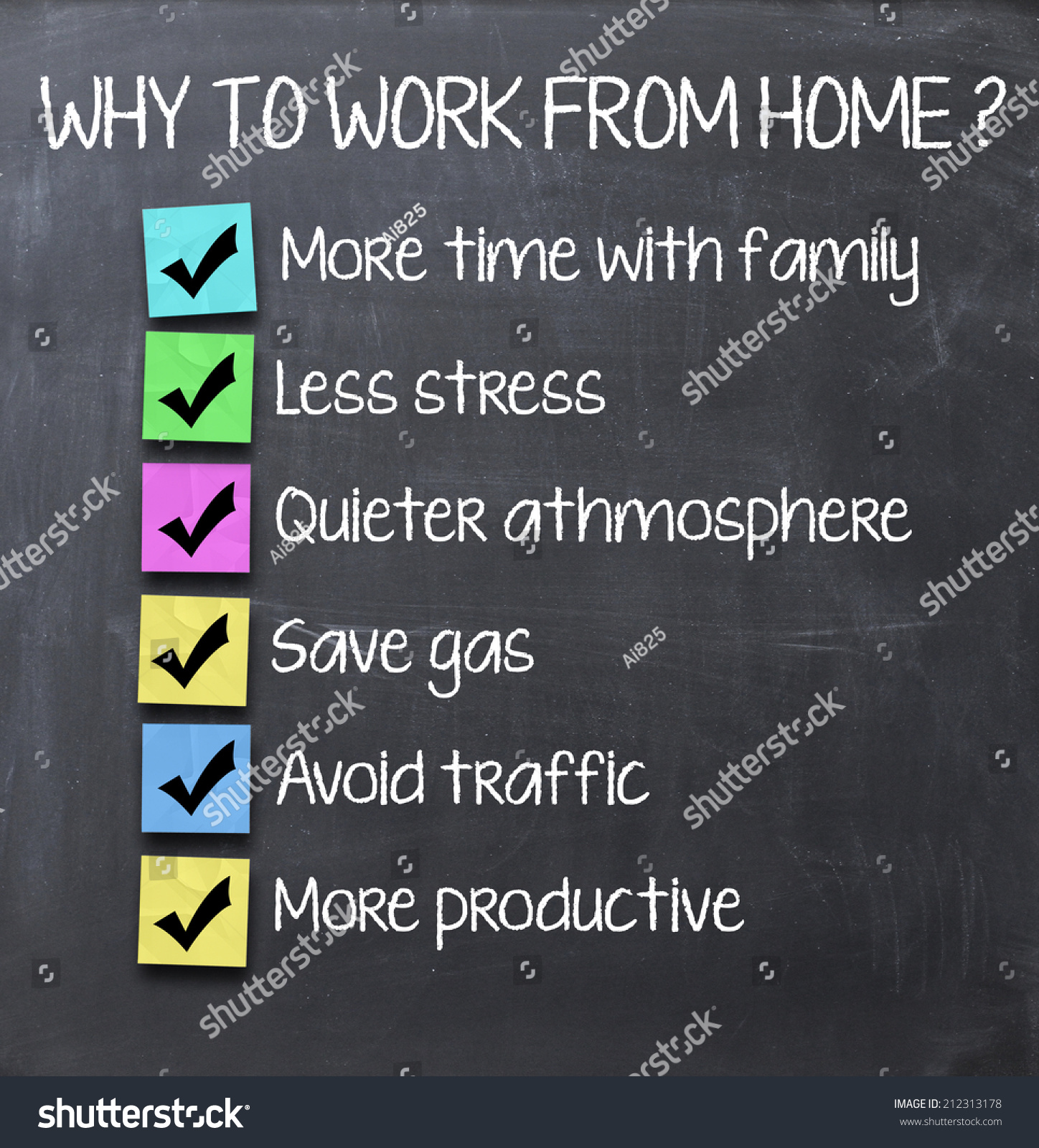 Working Home Advantages Stock Illustration 212313178