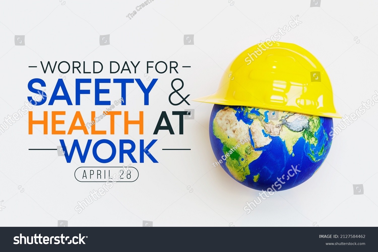 World Day Safety Health Work Observed стоковая иллюстрация, 2127584462