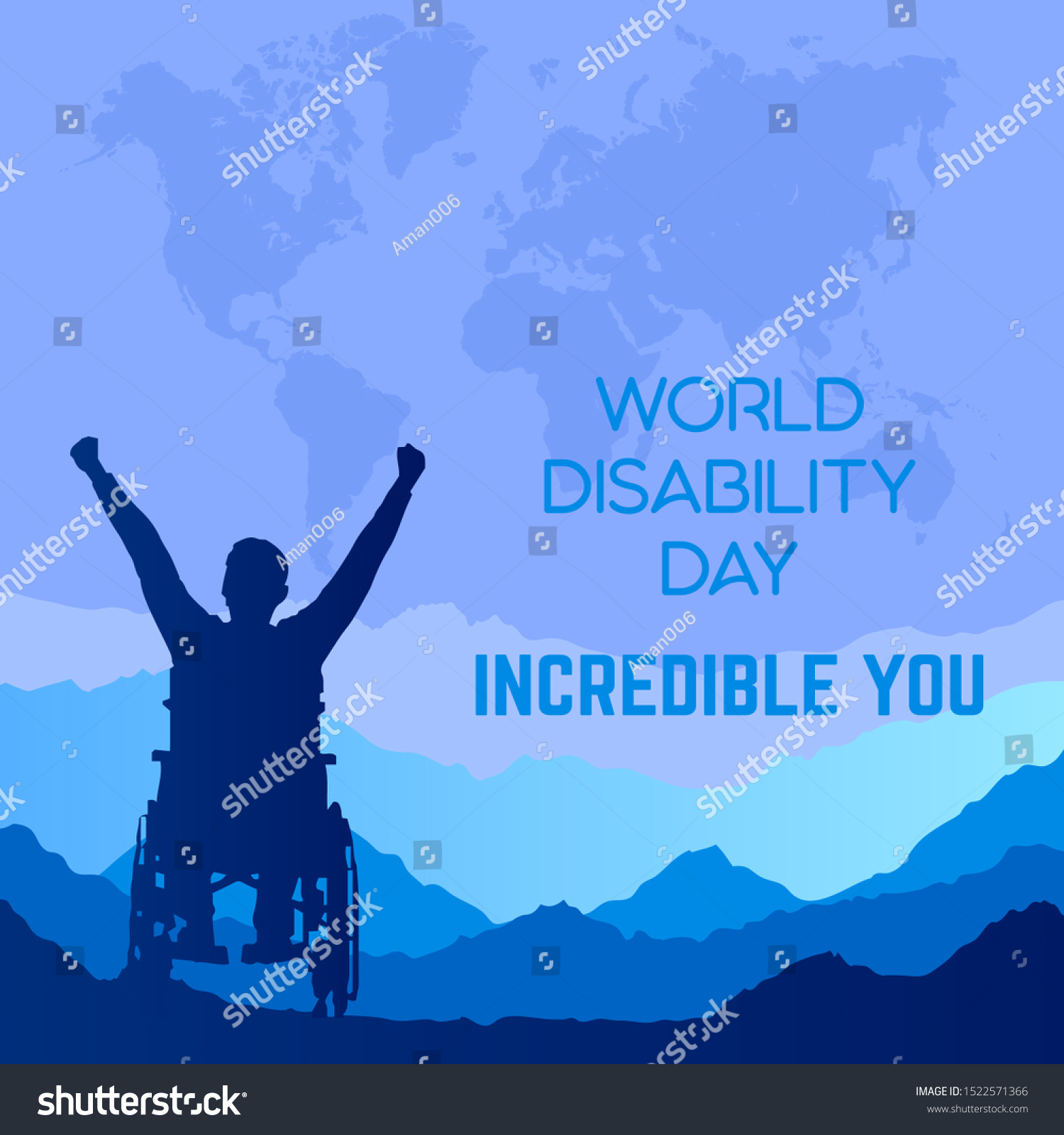 World Disability Day Motivation Stock Illustration 1522571366