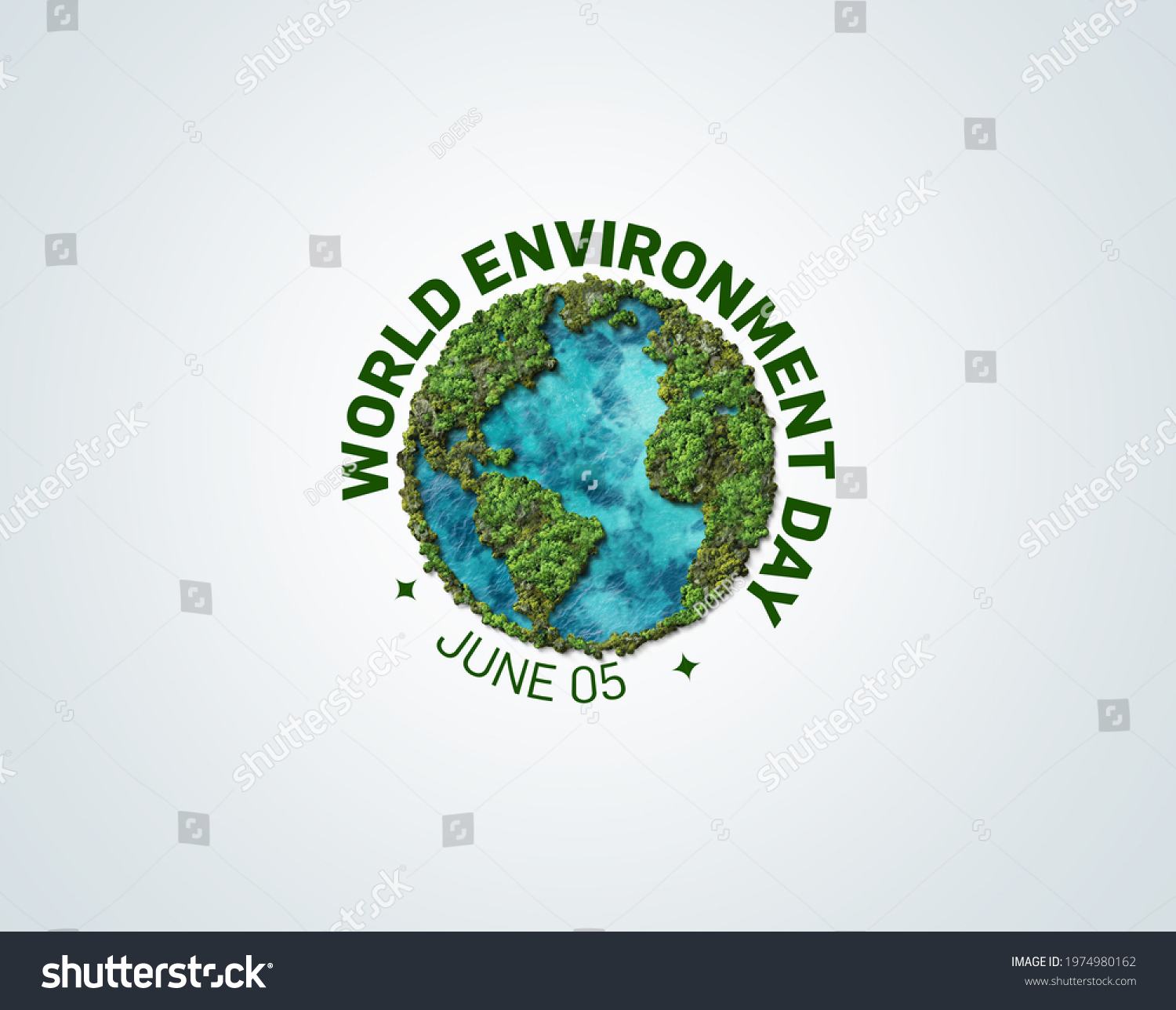 World Environment Day Concept 2021 Ecosystem Stock Illustration ...