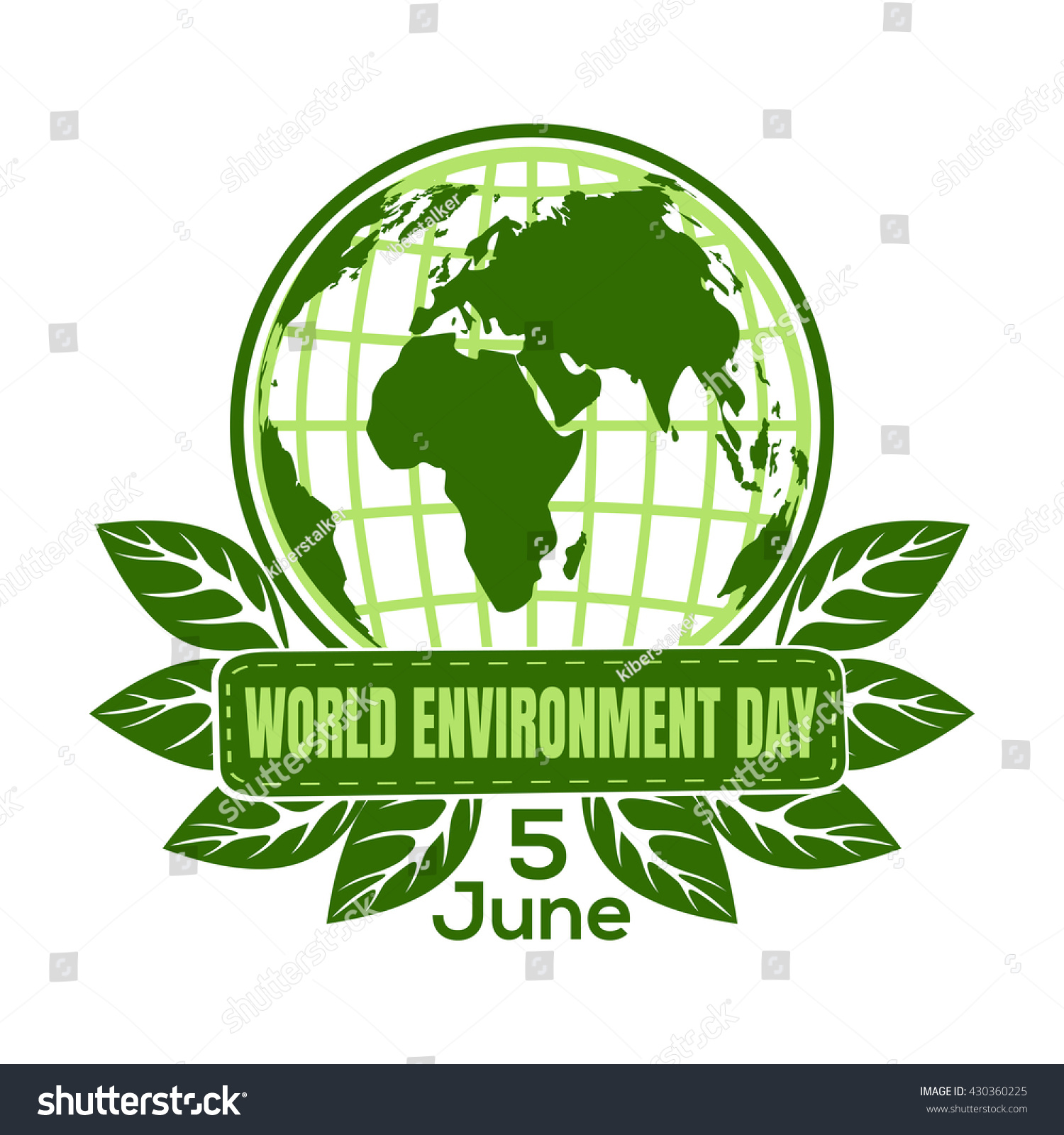 World Environment Day Logo Earth Globe Stock Illustration 430360225