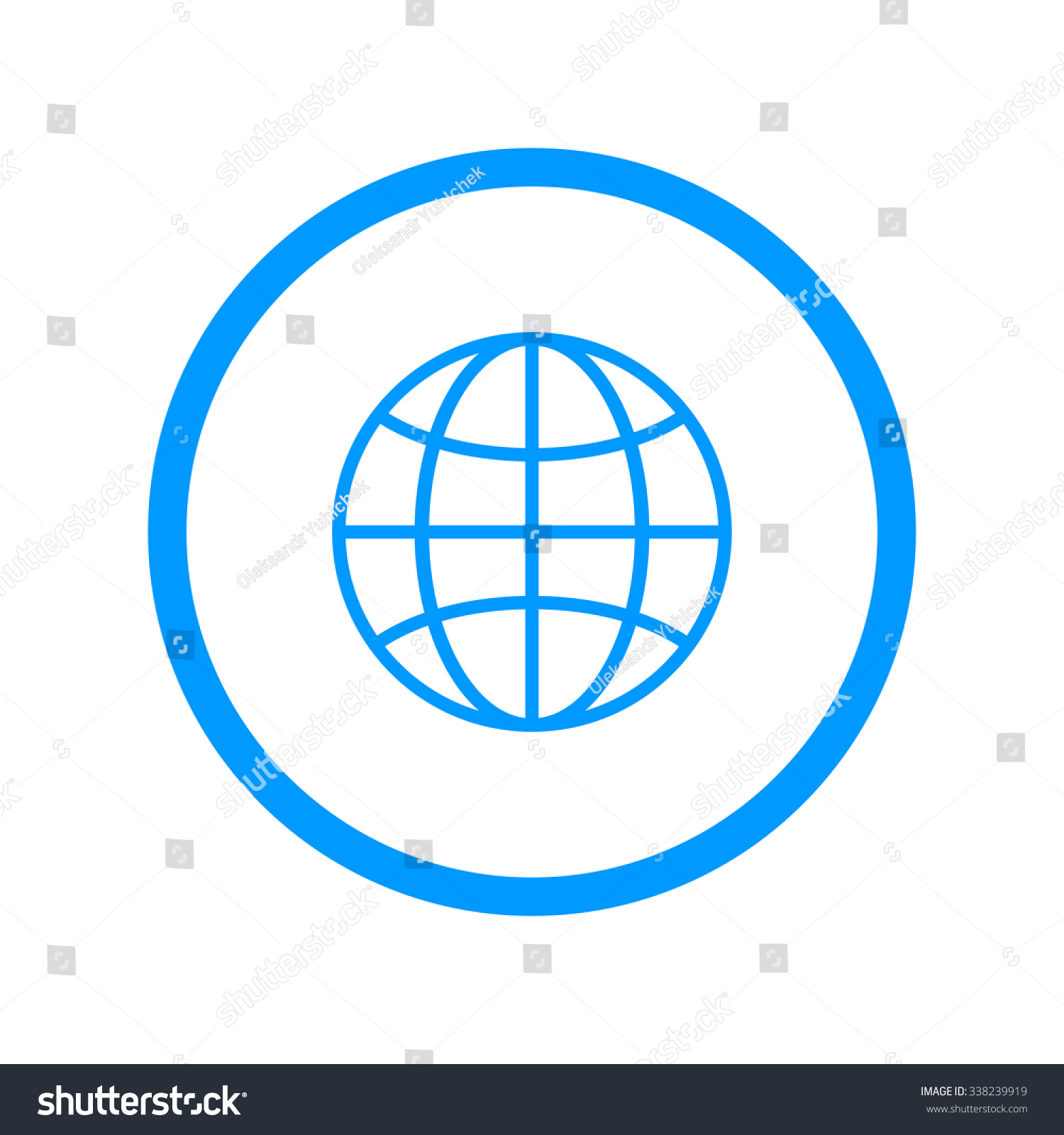 World Globe Icon Pictogram Icon Flat Stock Illustration 338239919 ...