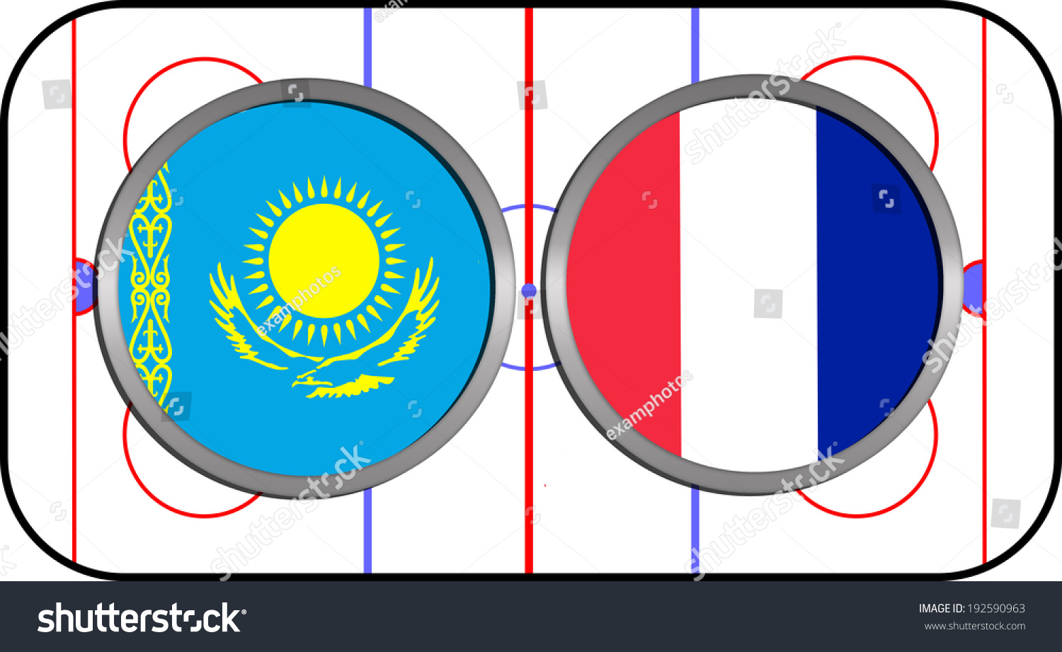 World Hockey Championship Kazakhstan Vs France Stock Illustration 192590963