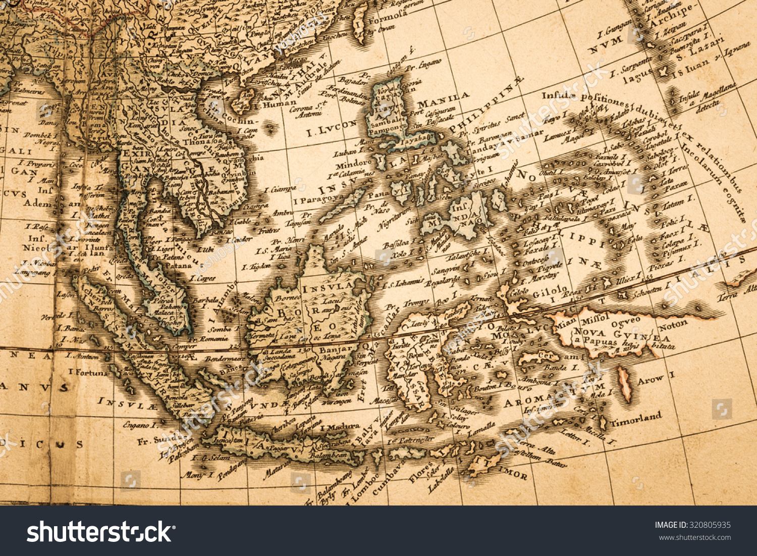 Stock Photo World Map Of Antique 320805935 