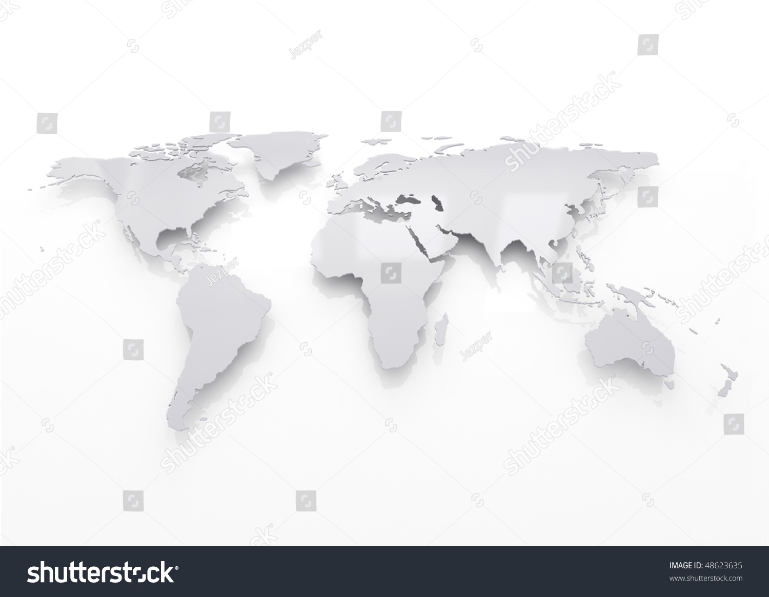 World Map Silver Stock Illustration 48623635 - Shutterstock