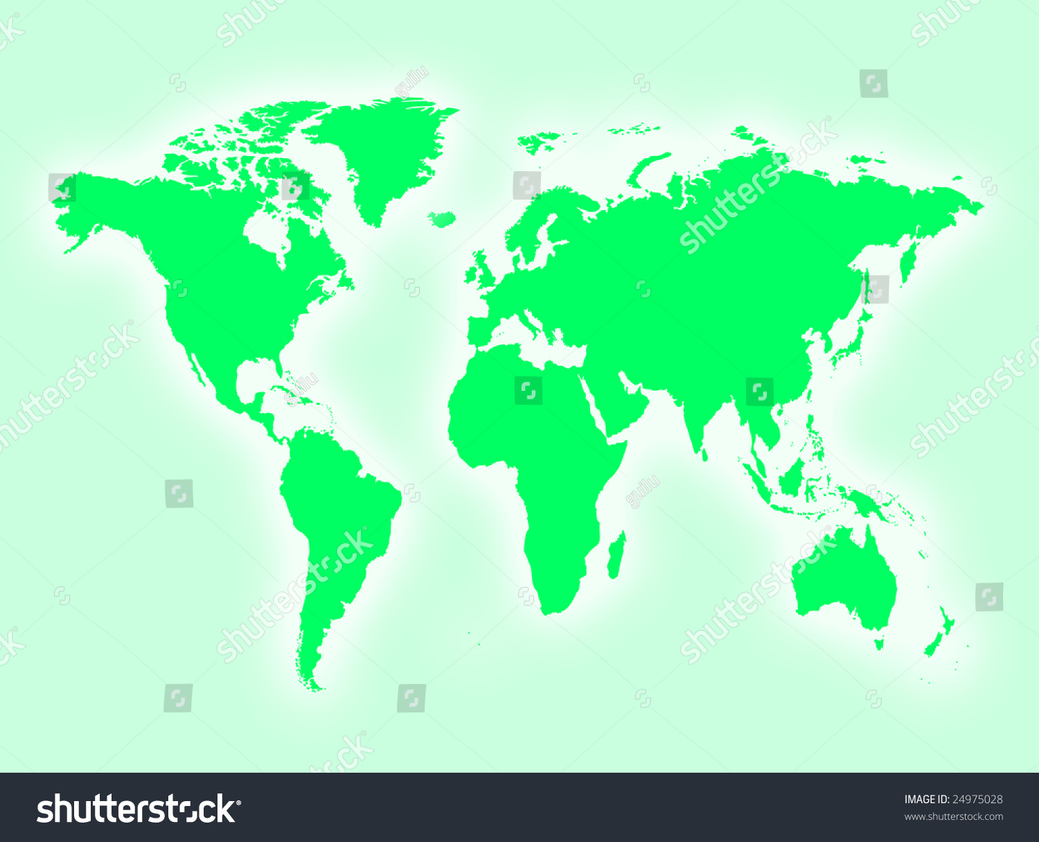 World Map Represent Countries Continents Stock Illustration