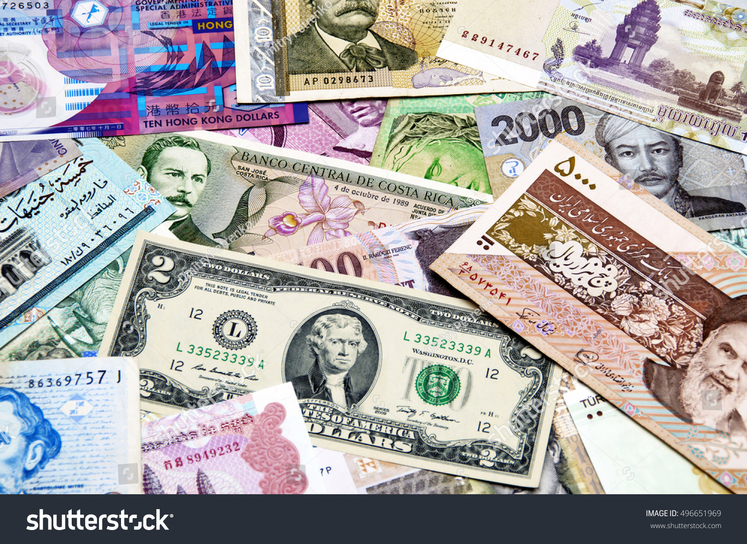 World Money Collage Stock Photo (Edit Now) 496651969