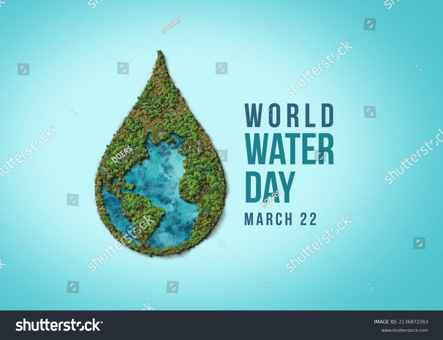 World Water Day Concept Background Groundwater Stock Illustration