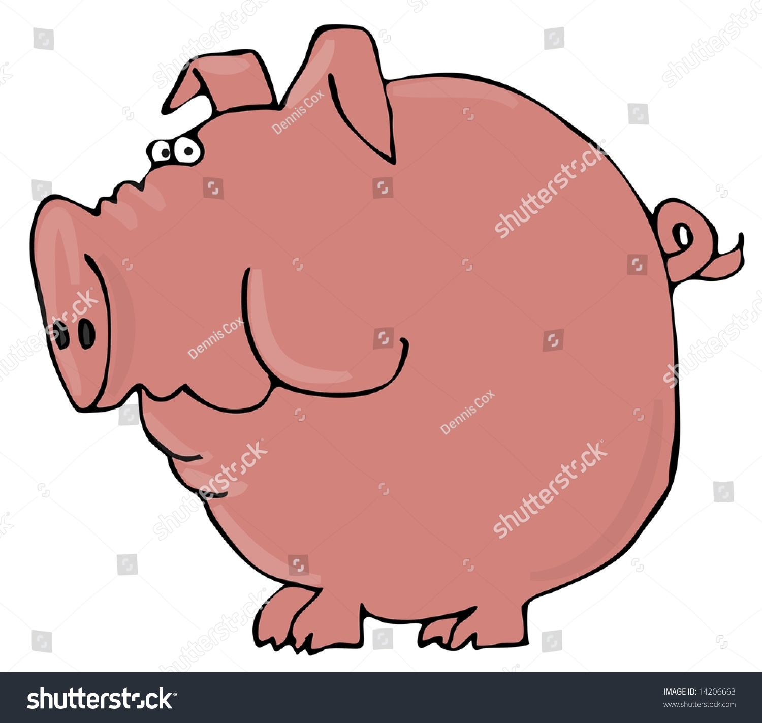 Worried Pig Stock Illustration 14206663 Shutterstock