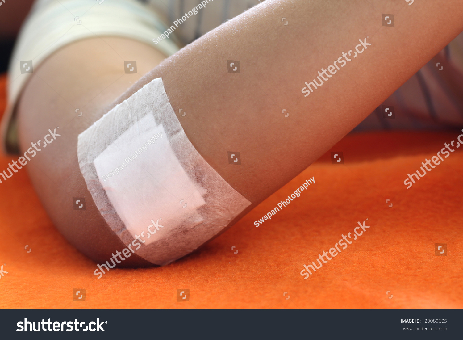 Wound Sealed With Plaster Stock Photo 120089605 : Shutterstock