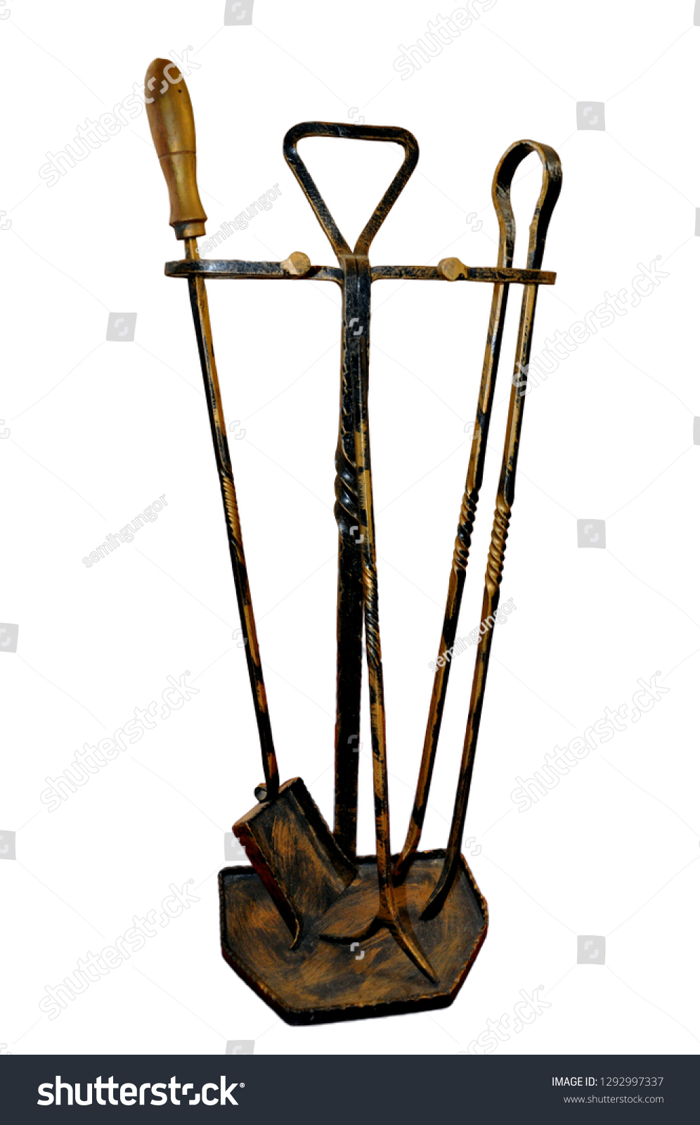 Wrought Iron Fireplace Accessories On White Stock Photo Edit Now