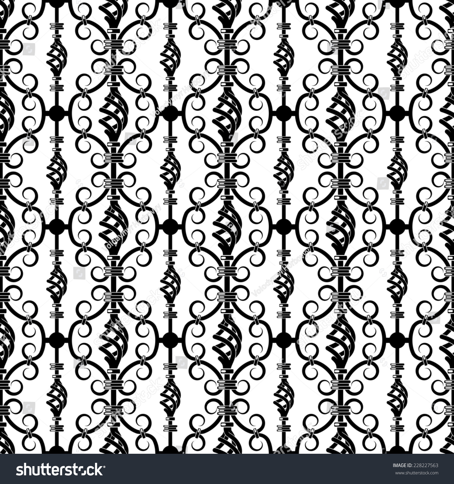 Wrought Iron Pattern Stock Illustration 228227563 | Shutterstock