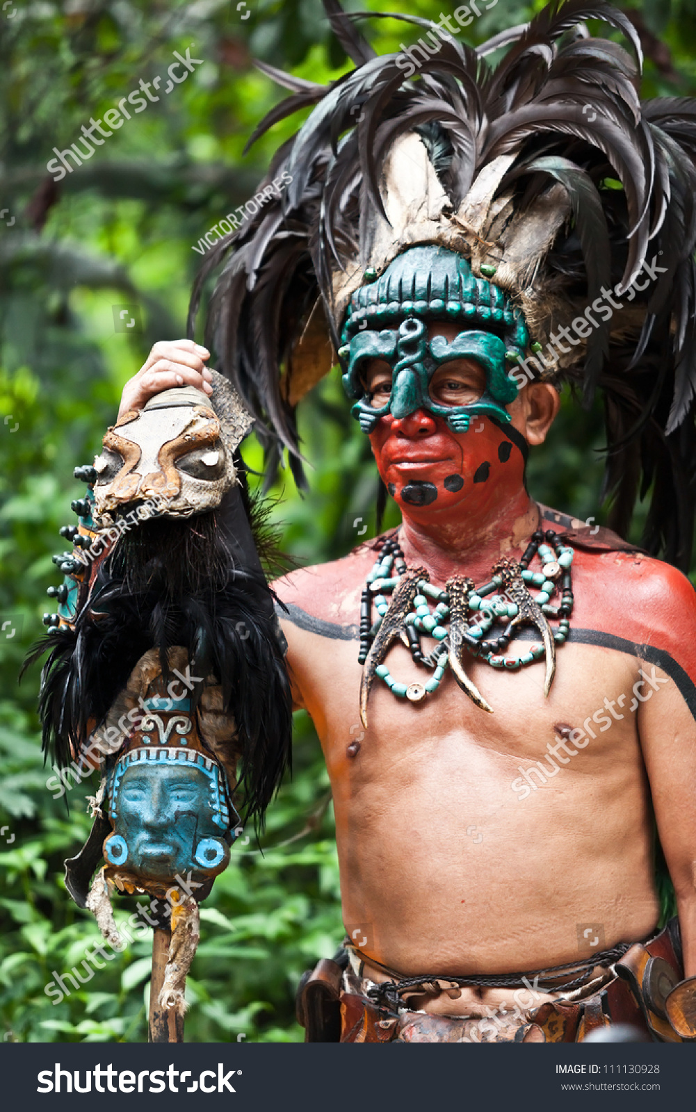 Xcaret Mexico August 13 Shaman Performance Stock Photo 111130928 ...