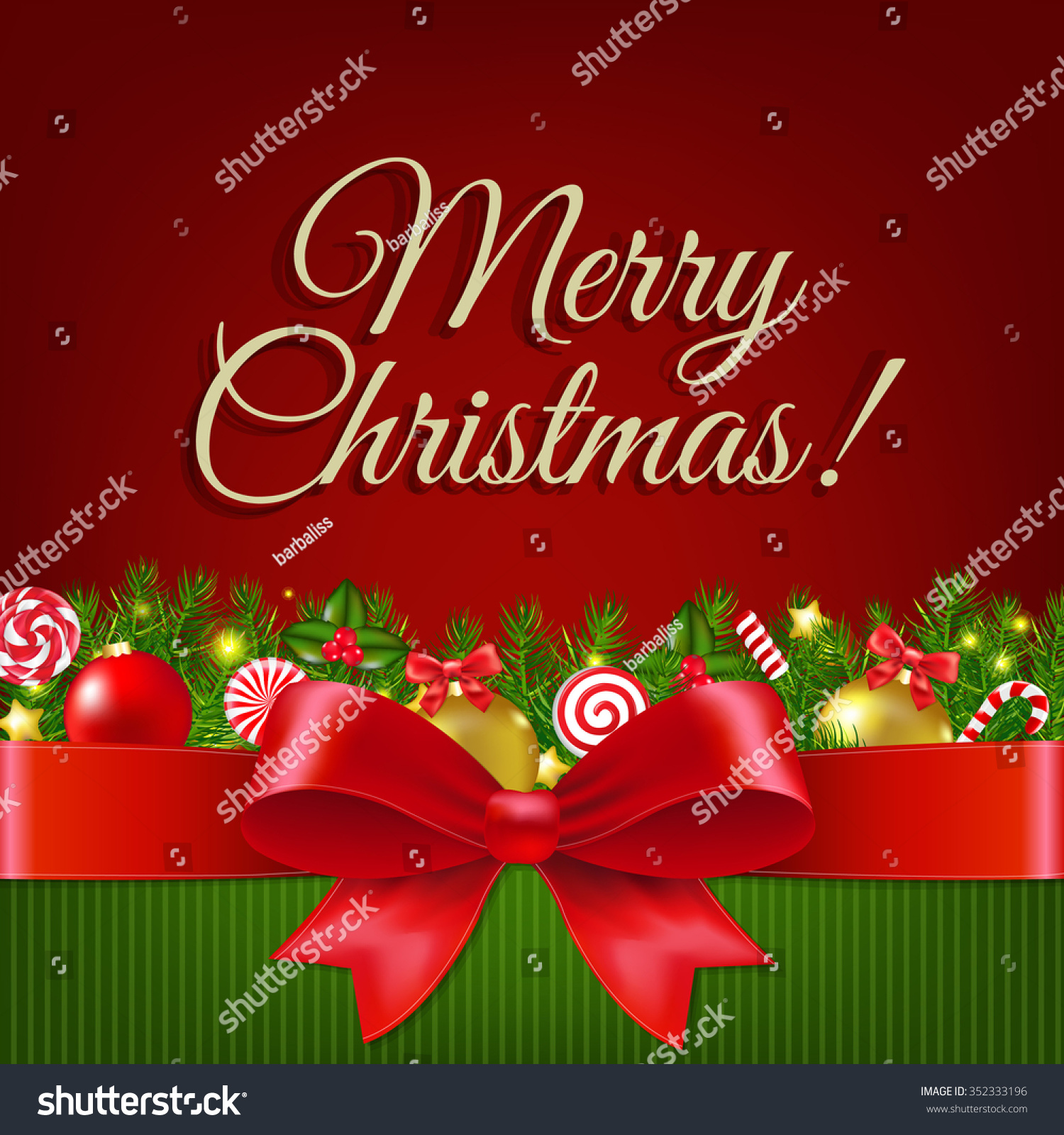 Xmas Postcard Stock Photo 352333196 : Shutterstock