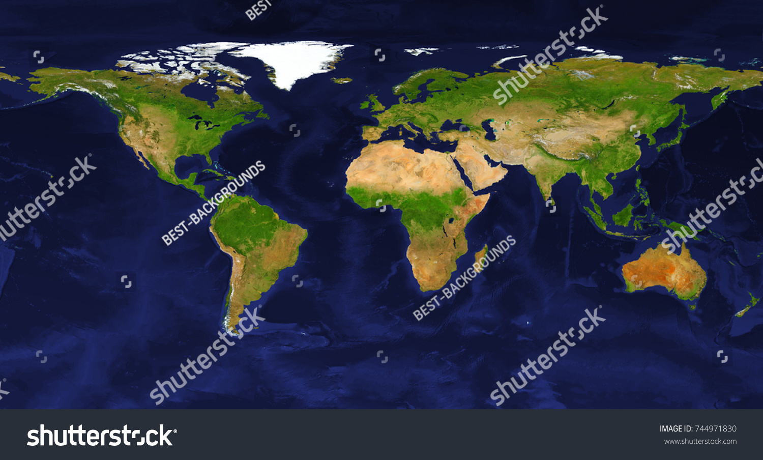 Xxl Size Physical World Map Illustration Stock Illustration 744971830 ...