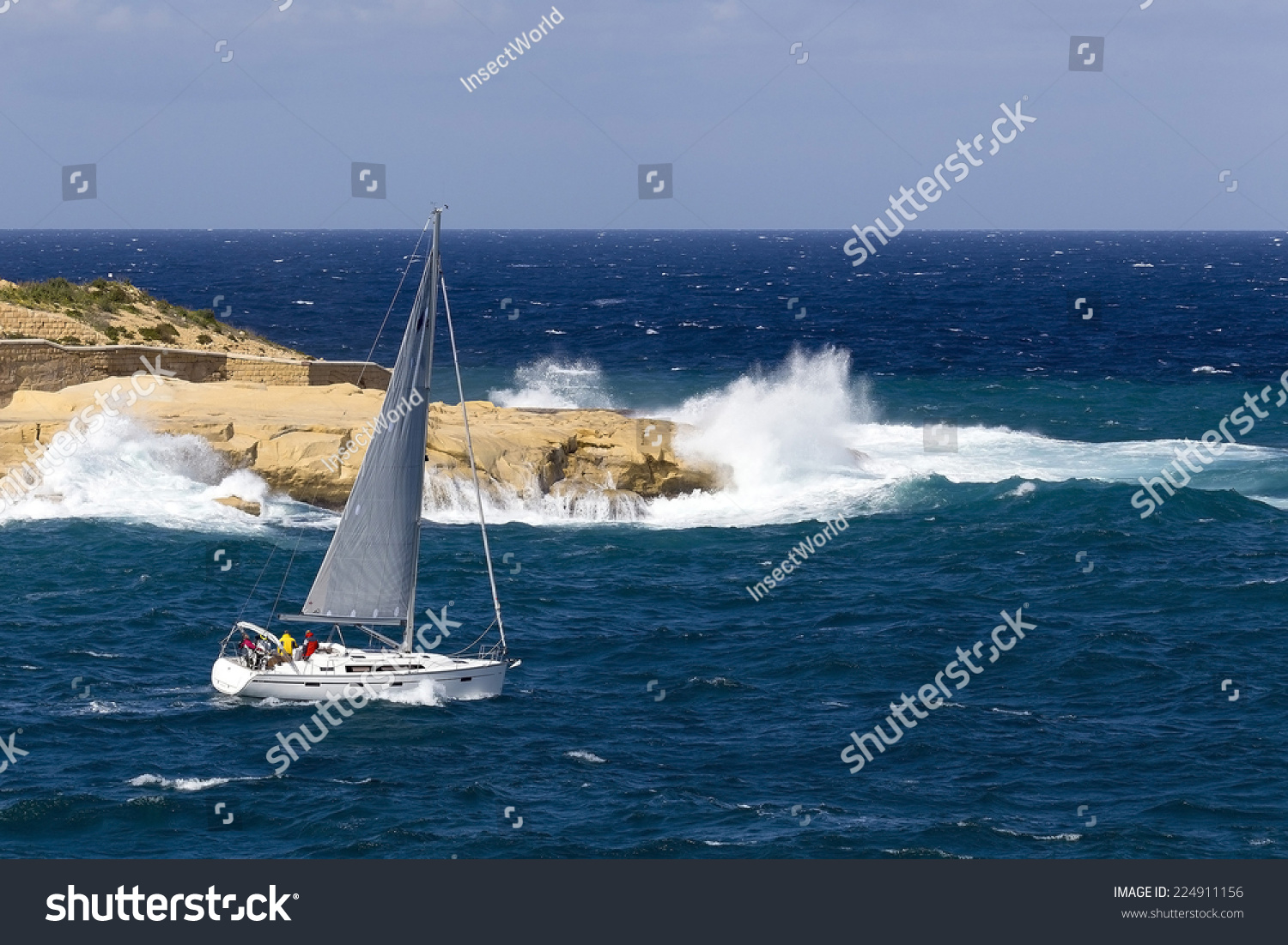 viking yacht in rough seas