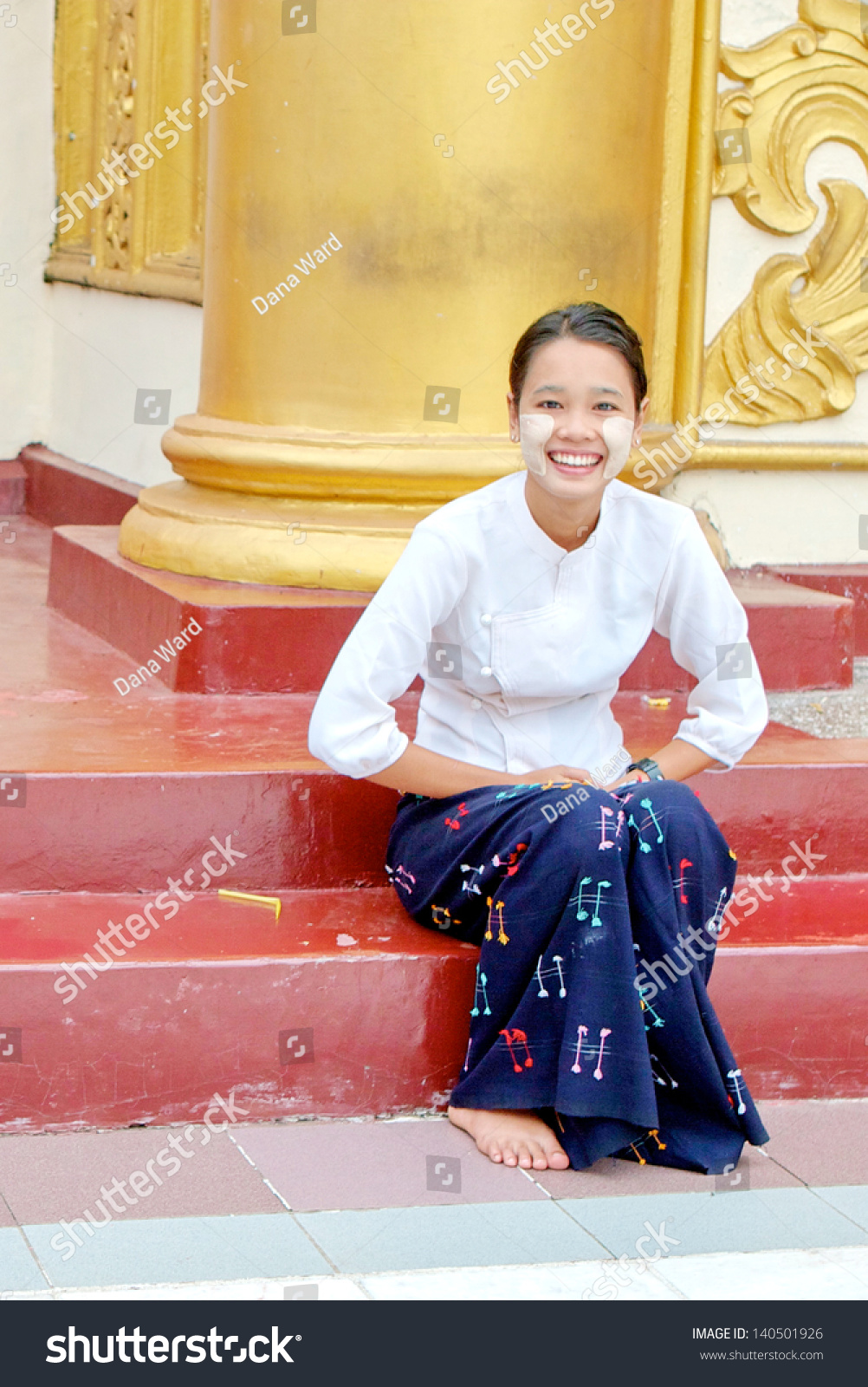 Yangon, Myanmar (Burma) - June 25: A Young Burmese Woman At The ...