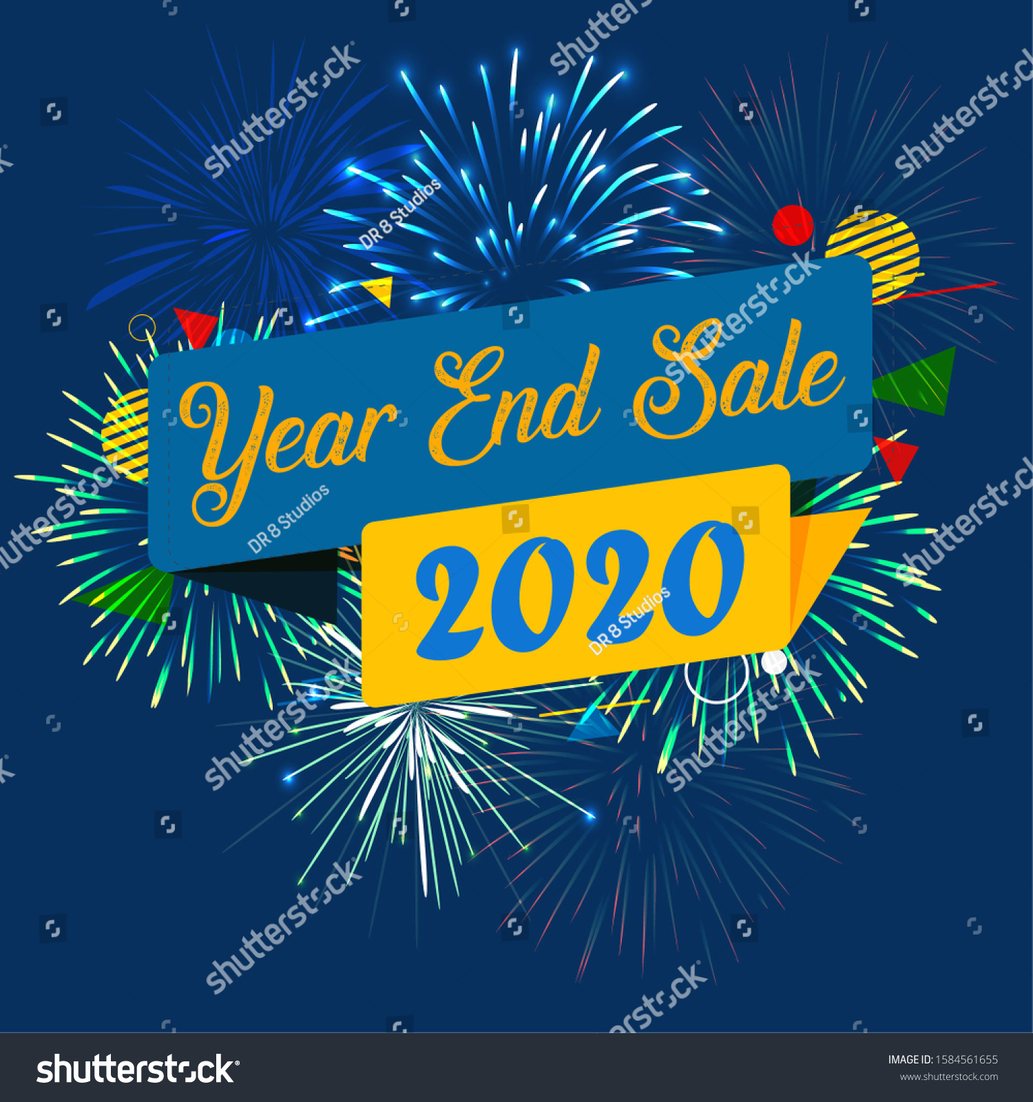 Year End Sale 2020 Background Stock Illustration 1584561655