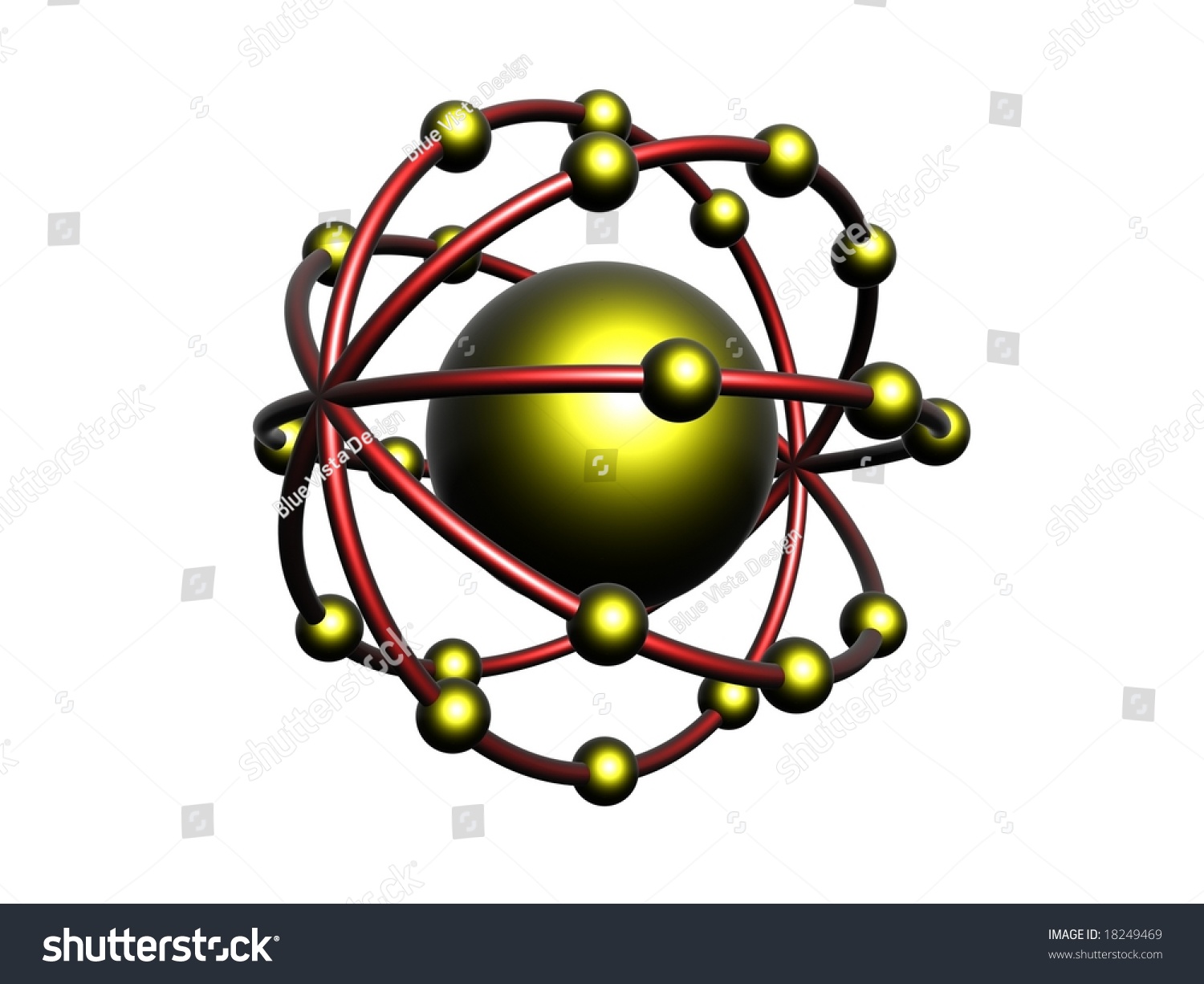 Yellow And Red Molecule Stock Photo 18249469 : Shutterstock