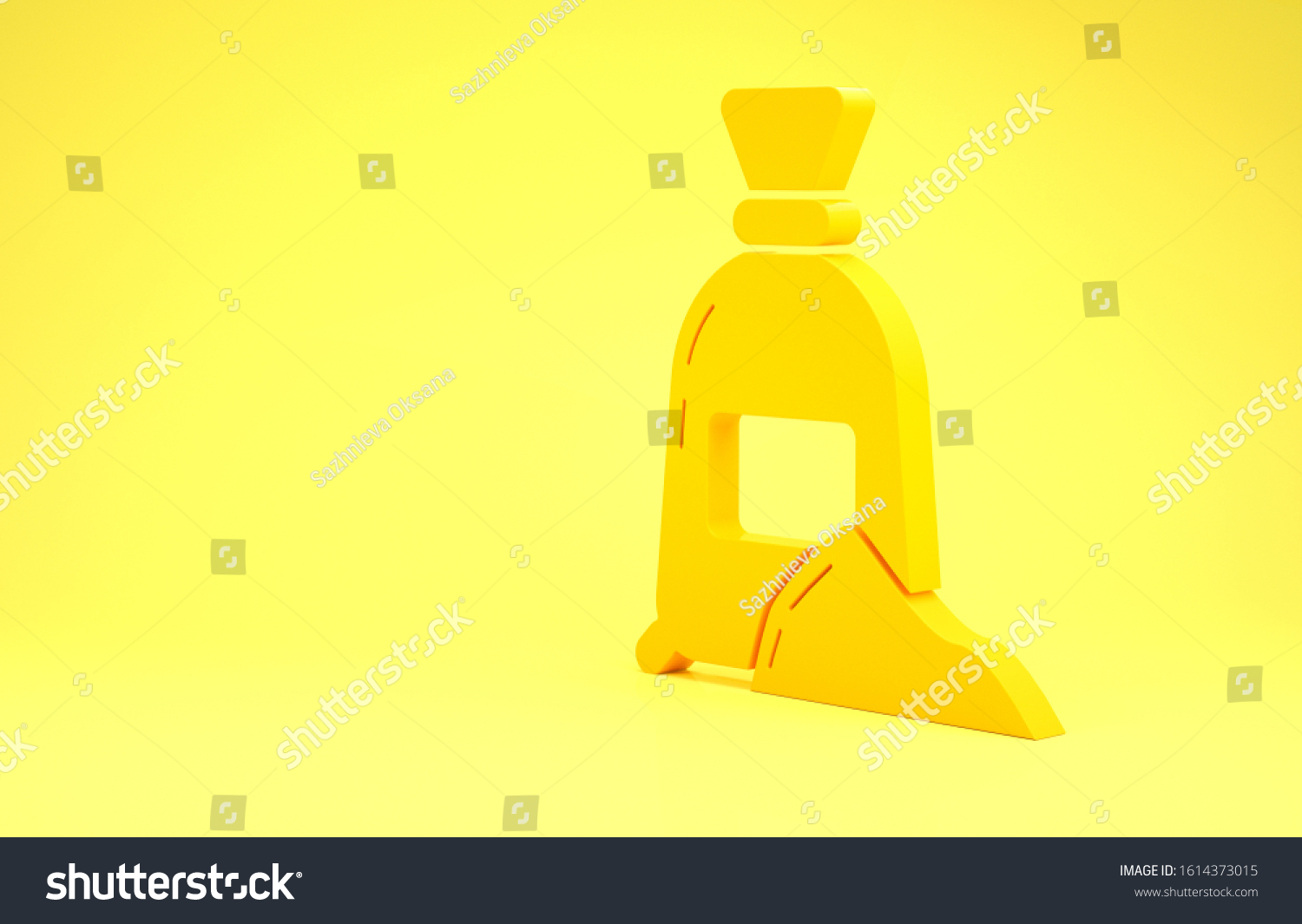 Download Yellow Bag Flour Icon Isolated On Stock Illustration 1614373015 PSD Mockup Templates