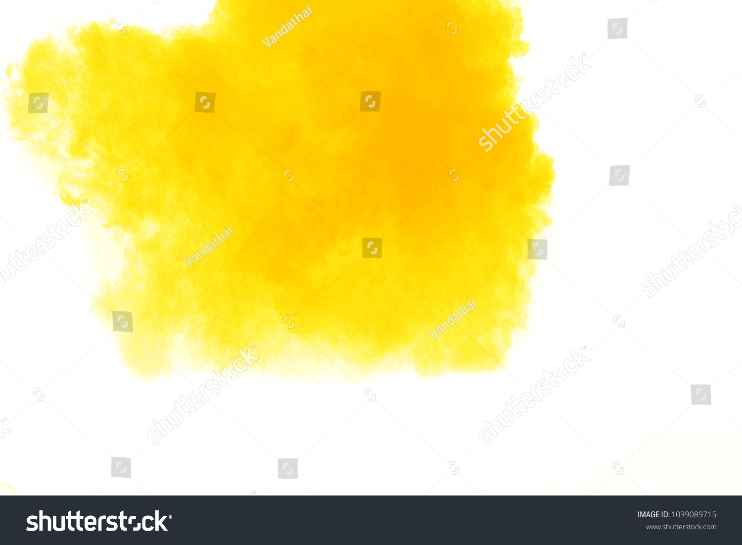 Yellow Color Powder Explosion Cloud Isolated Stock Photo 1039089715 ...