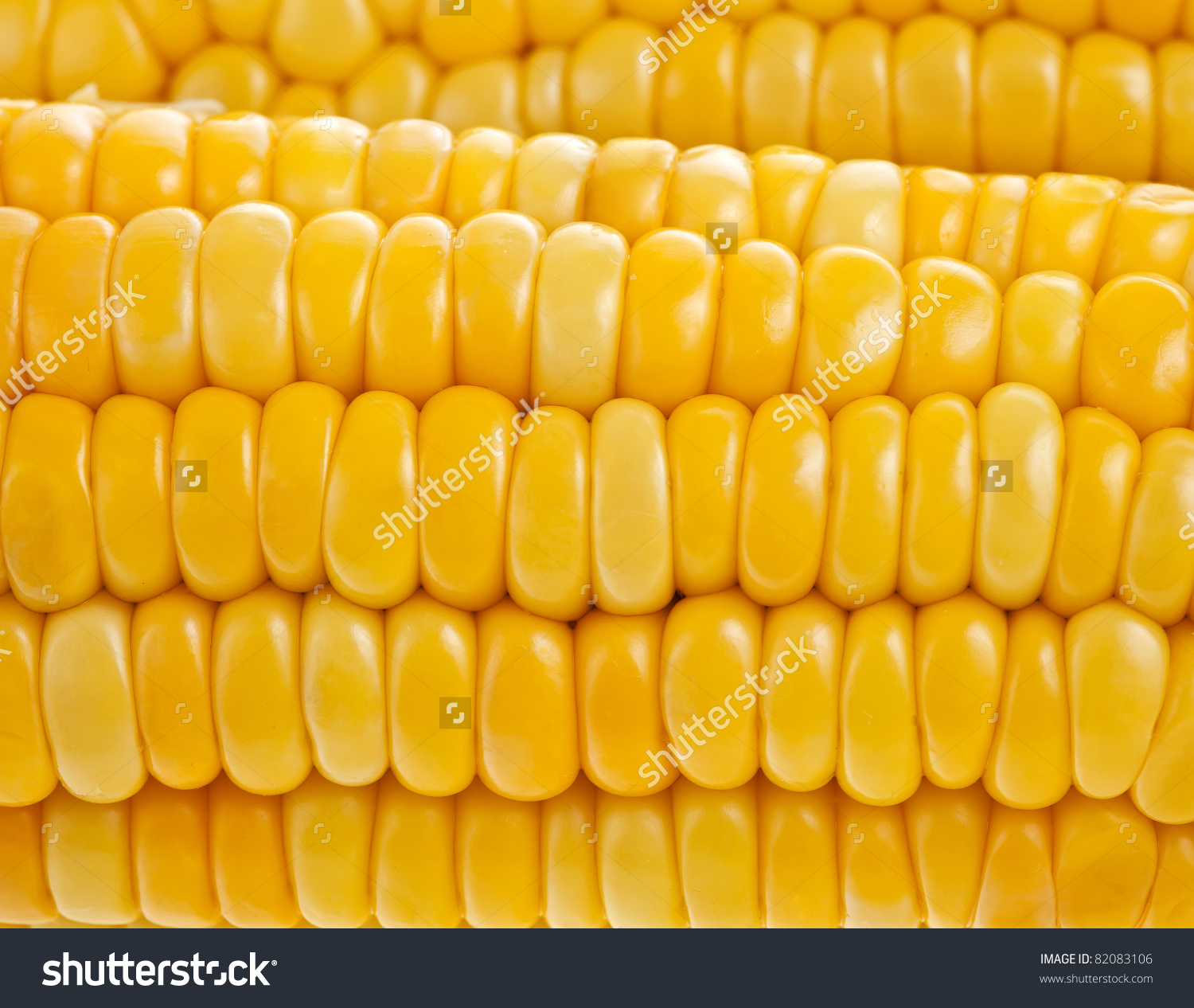 Yellow Corn Ear Close Macro Surface Stock Photo 82083106 