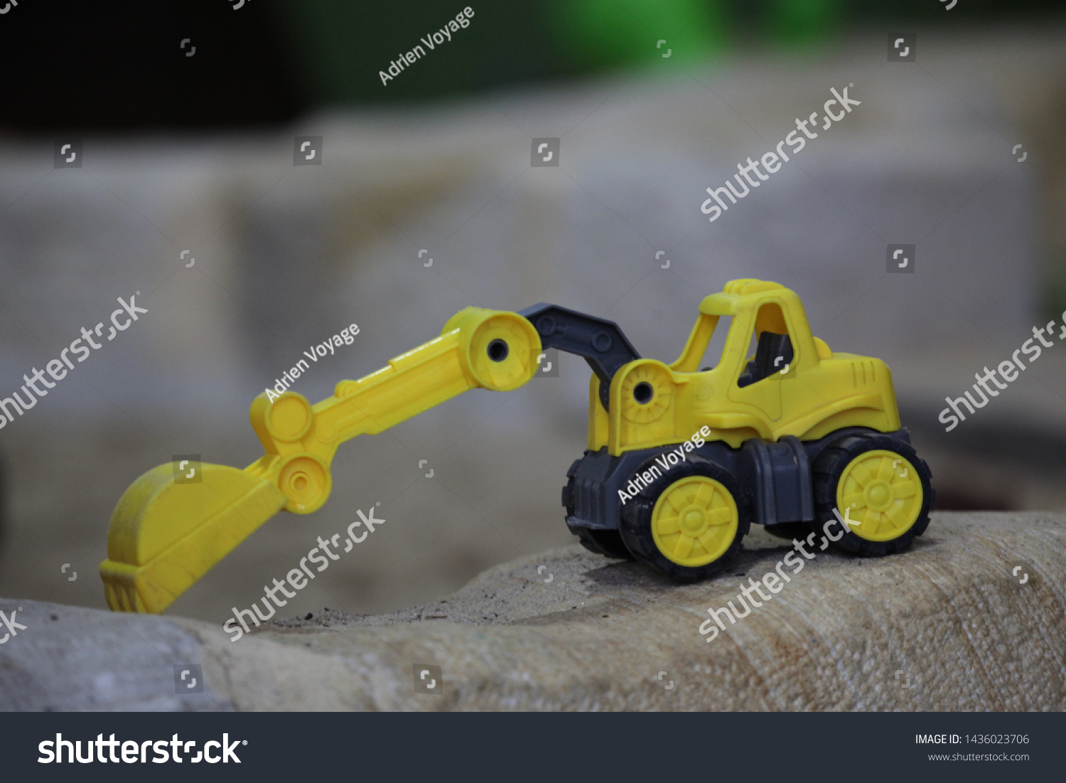 yellow digger toy