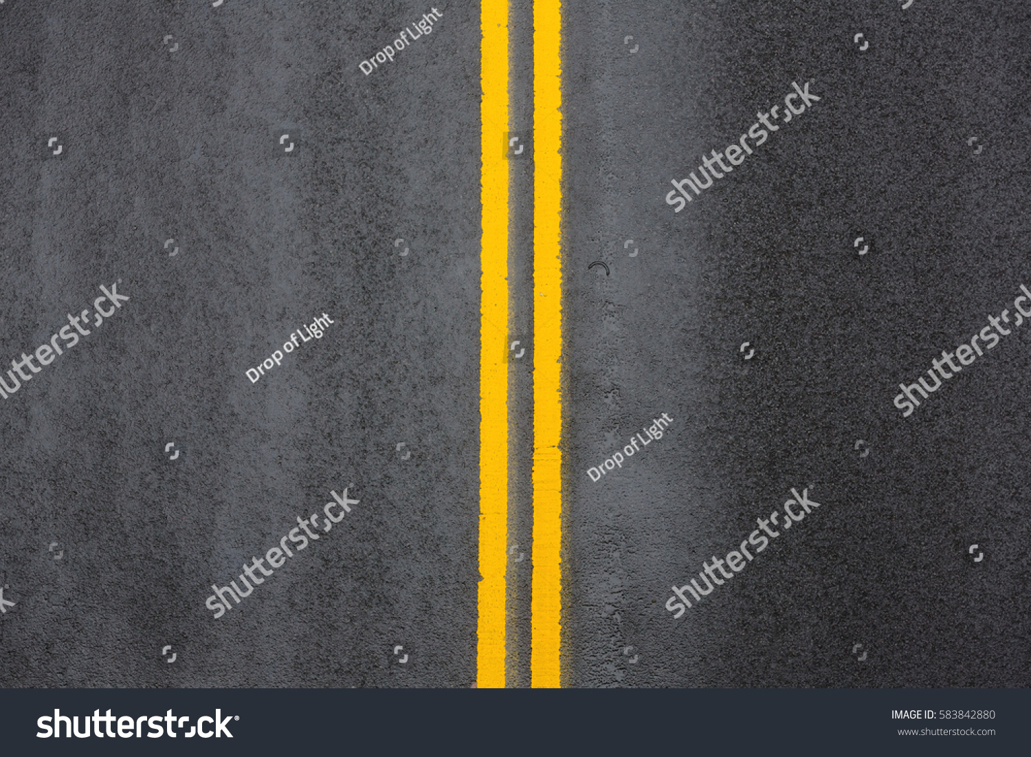 Yellow Double Solid Line Road Markings Stock Photo (Edit Now) 583842880