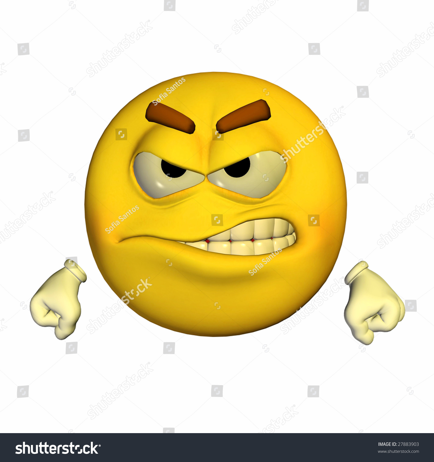 Yellow Emoticon Guy Anger Expression Stok İllüstrasyon 27883903 Shutterstock