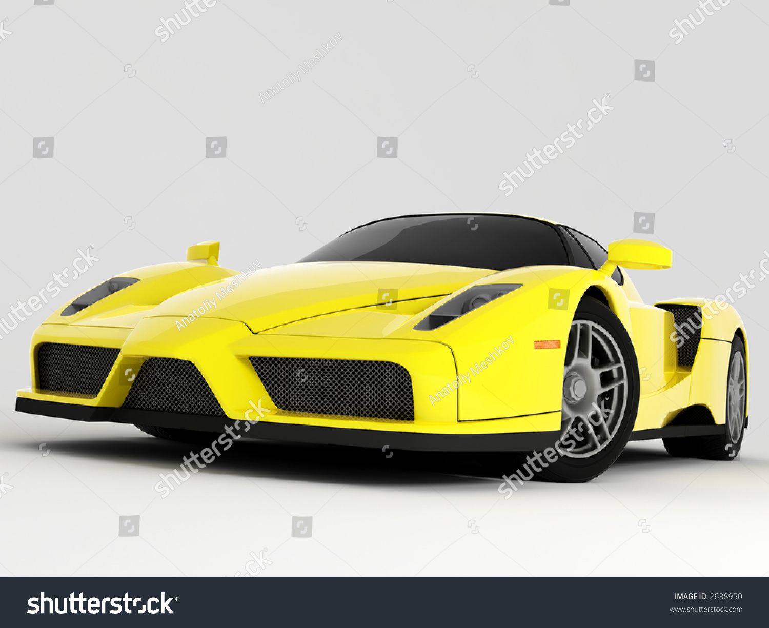 Yellow Ferrari Enzo Stock Illustration