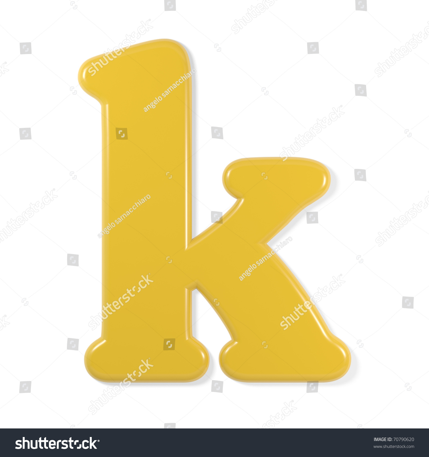 Yellow Font - Lower Case - Letter K Stock Photo 70790620 : Shutterstock