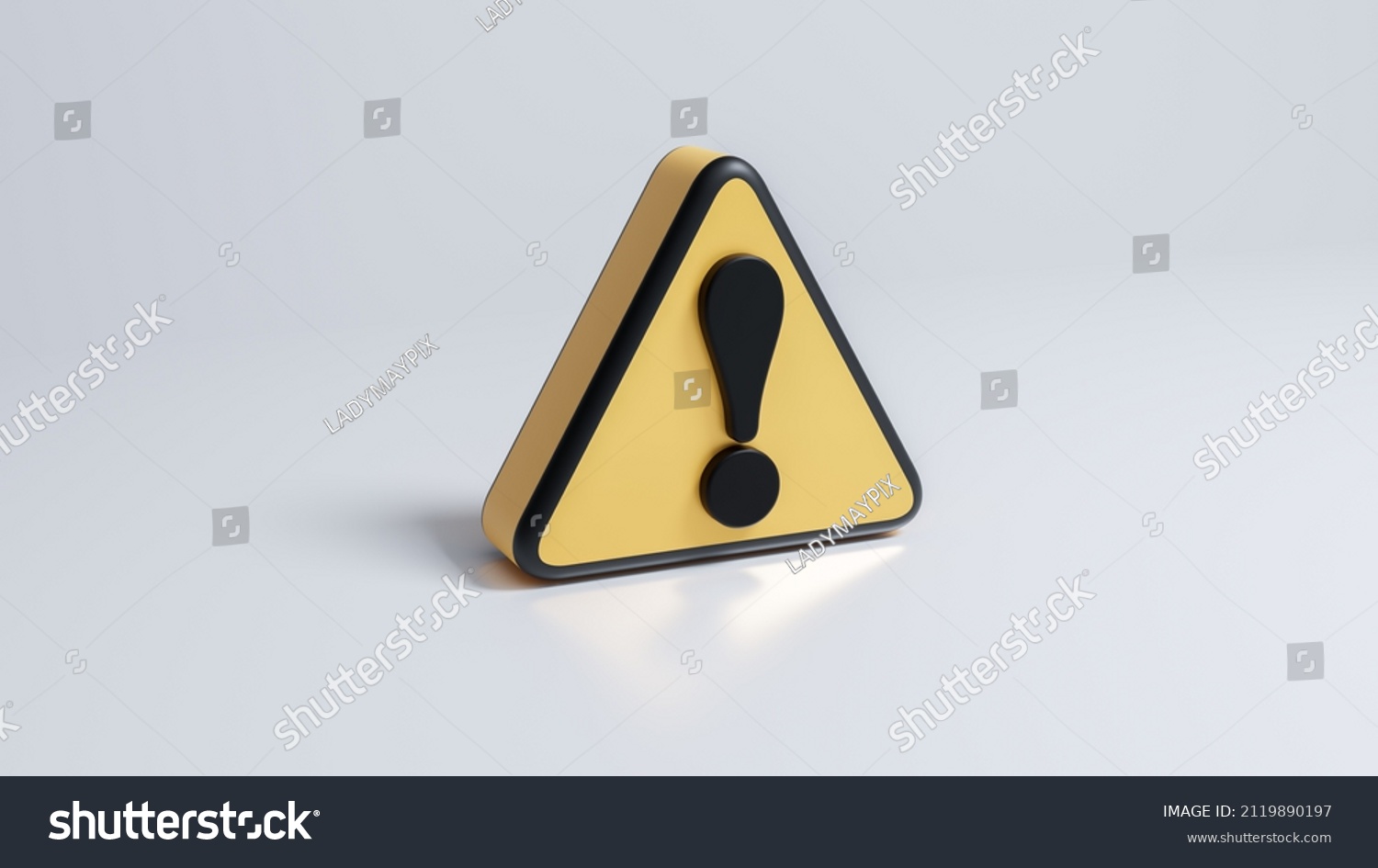 Yellow Hazard Warning Sign Symbol Exclamation Stock Illustration ...