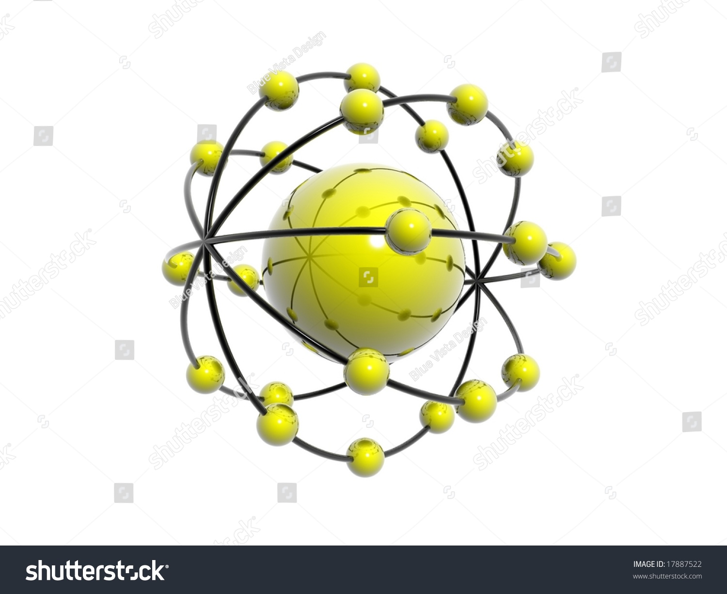 Yellow Molecule Stock Photo 17887522 : Shutterstock