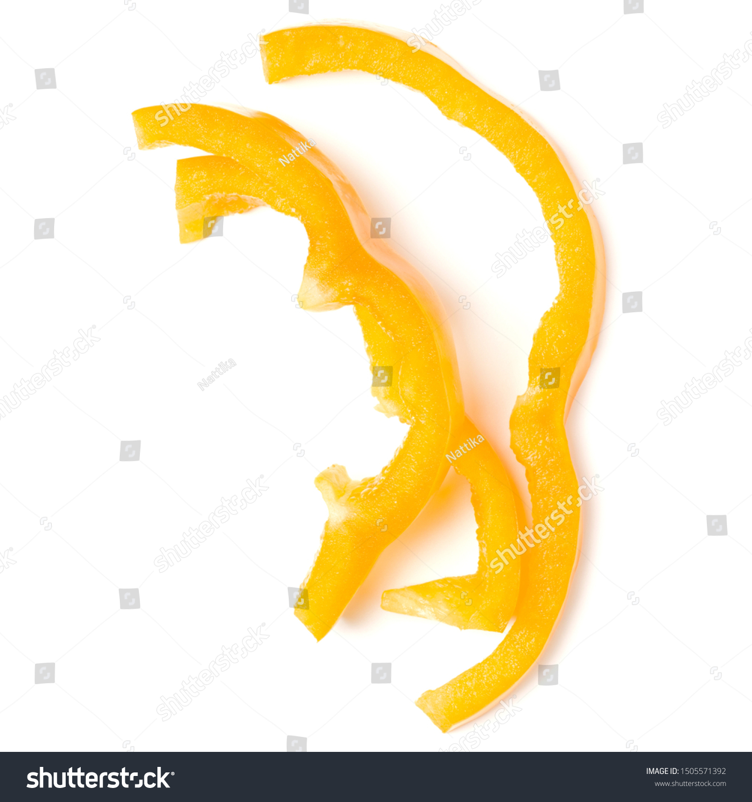 Download Yellow Pepper Slices Isolated On White Food And Drink Stock Image 1505571392 PSD Mockup Templates