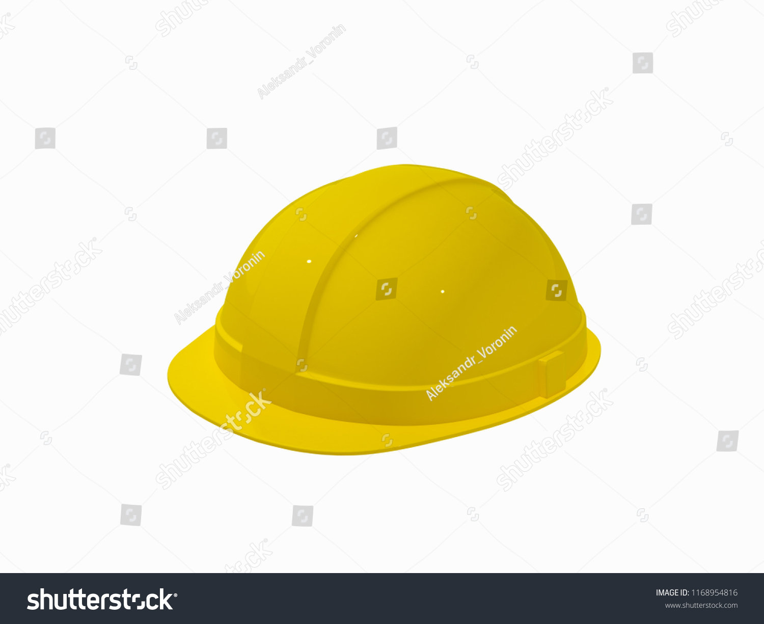 Yellow Safety Helmet Isolated On White Stock Illustration 1168954816