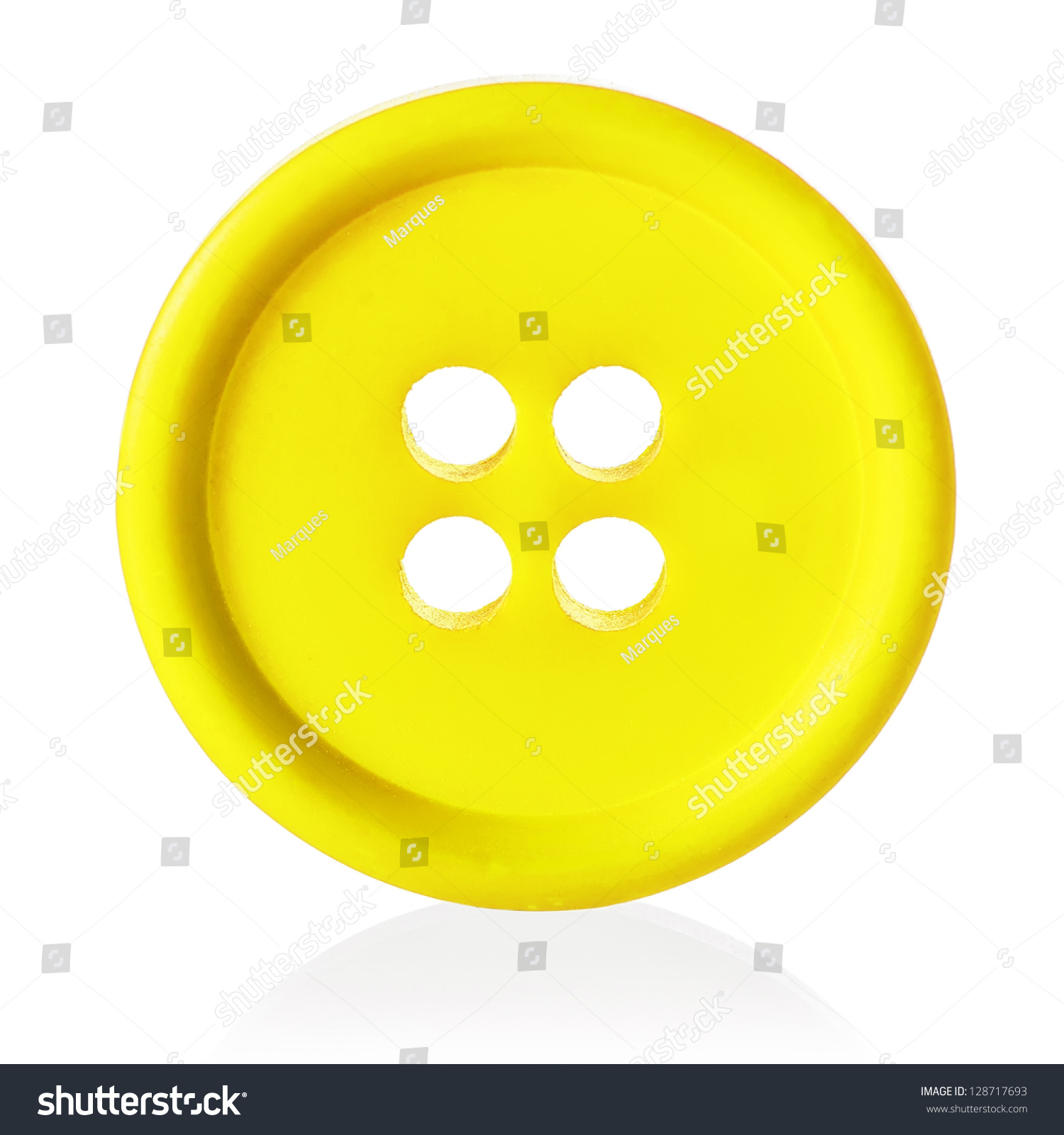 Yellow Sewing Button Isolated On White Stock Photo 128717693 - Shutterstock