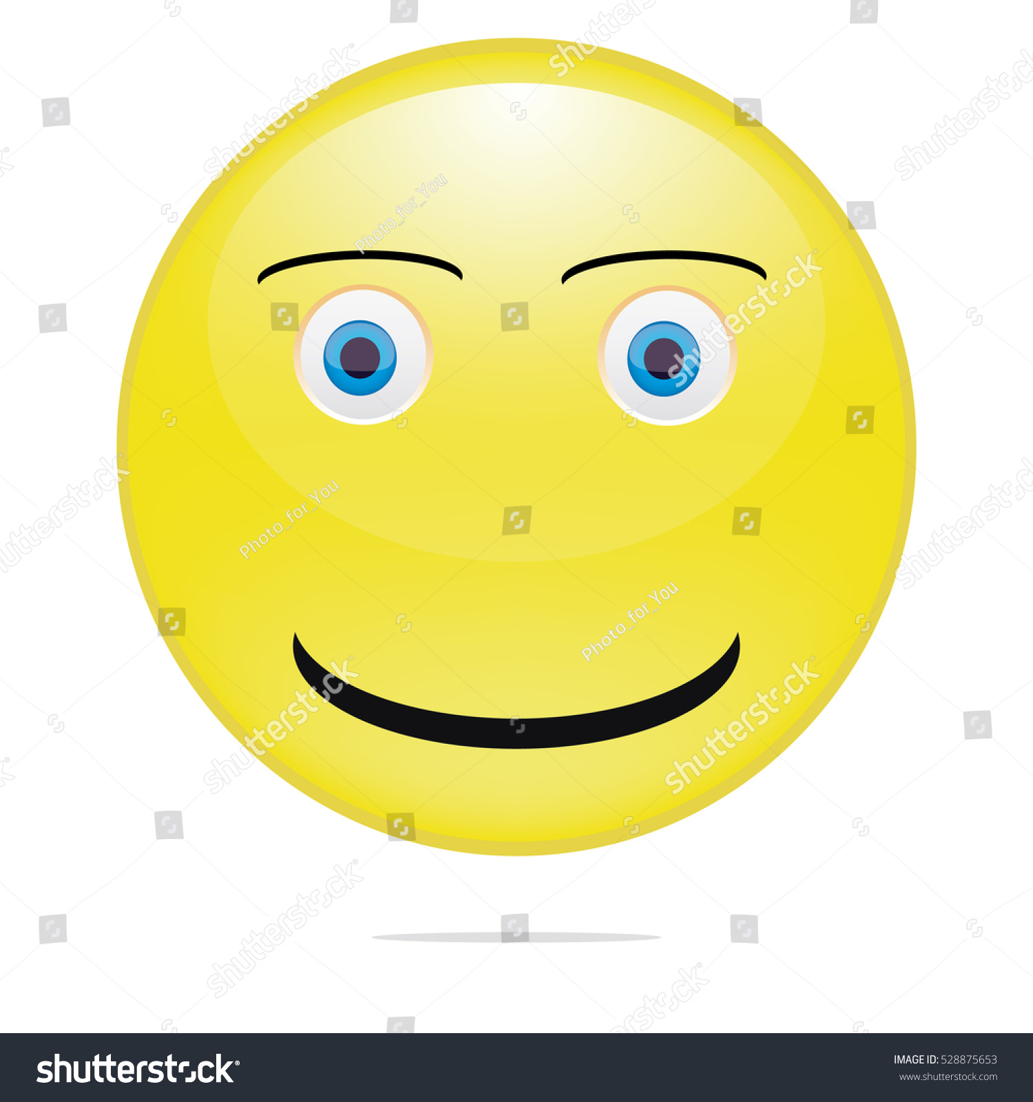 Yellow Smiling Emoticon Vector Illustration 스톡 일러스트 Shutterstock