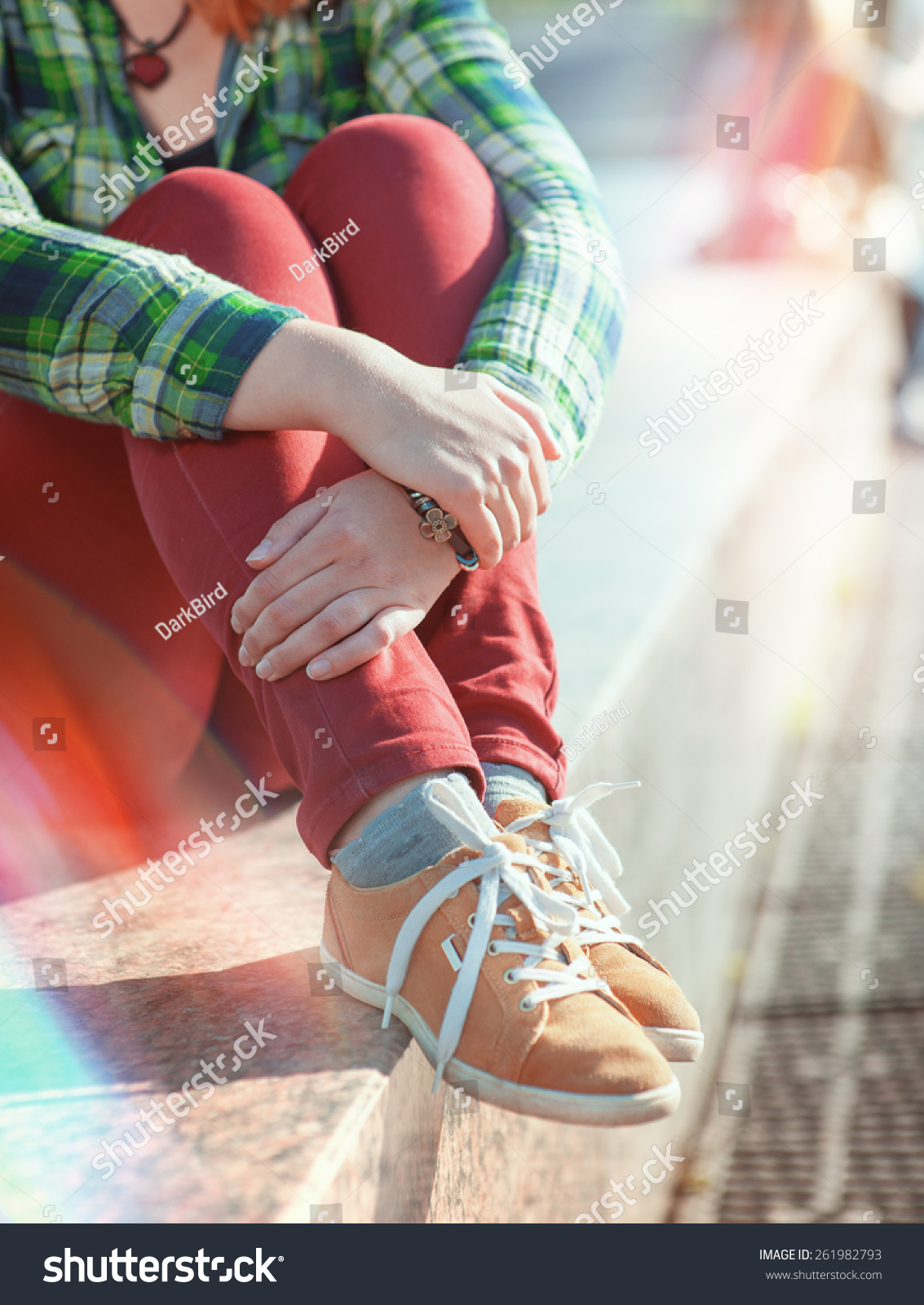 Yellow Sneakers On Girl Legs Hipster Stock Photo 261982793 - Shutterstock