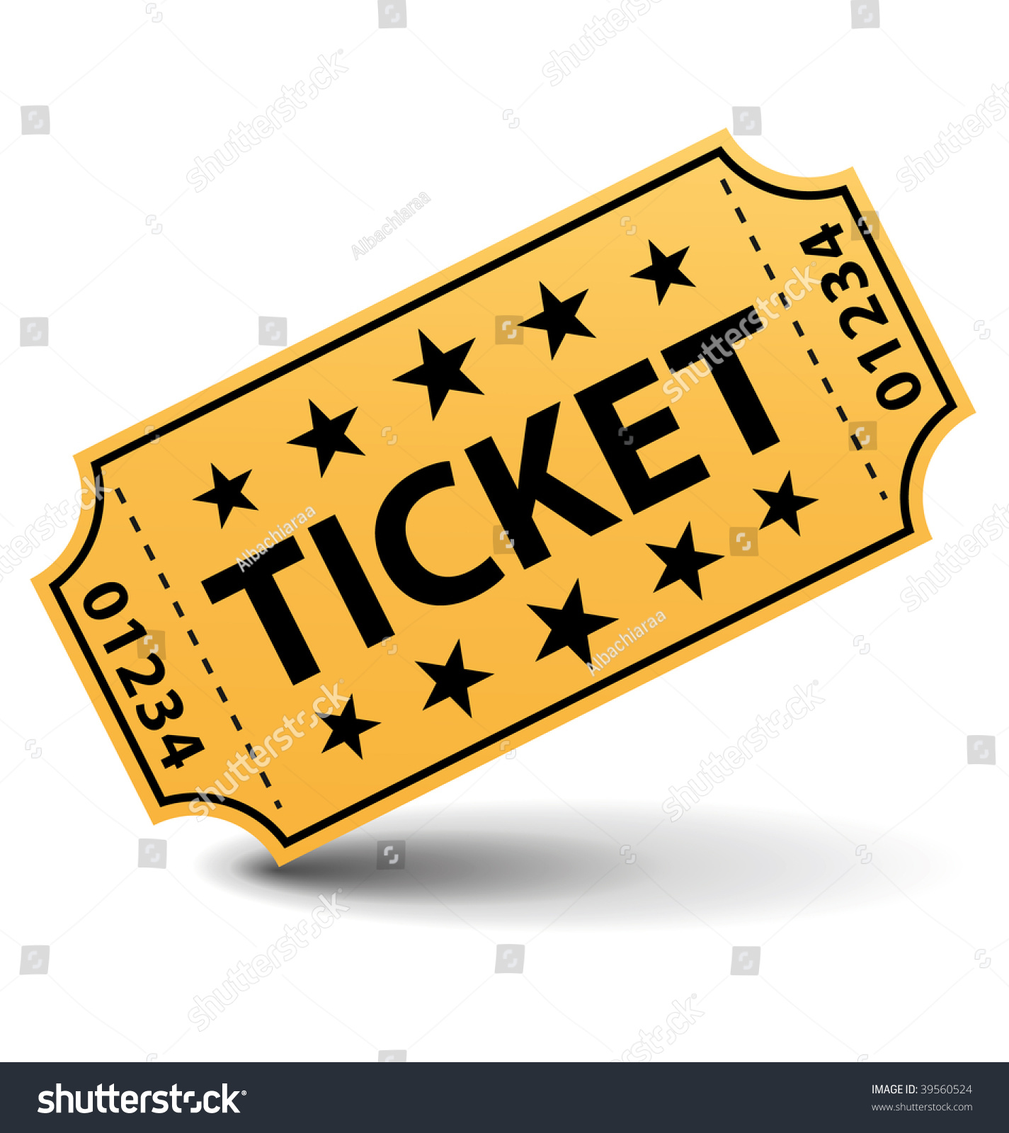 yellow ticket clipart - photo #18