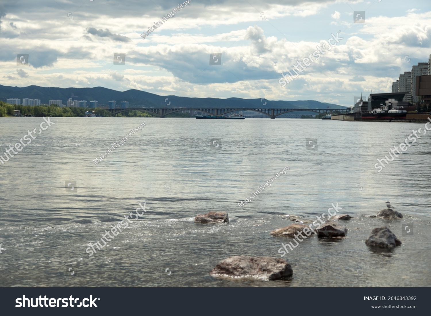 2 Im Genes De Yenisey River Im Genes Fotos Y Vectores De Stock   Stock Photo Yenisey River Krasnoyarsk Siberia Summer 2046843392 