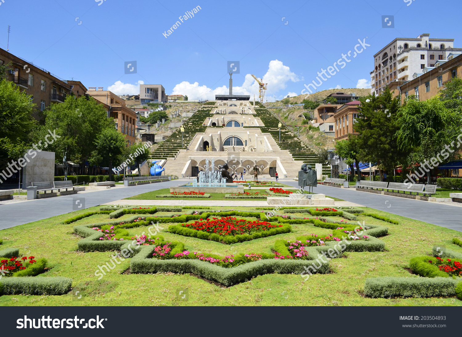 Yerevan, Armenia - June 30, 2014: Cascades In The Center Of Yerevan ...