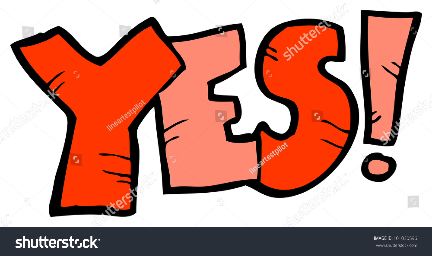 Yes Word Cartoon Stock Illustration 101030596 - Shutterstock