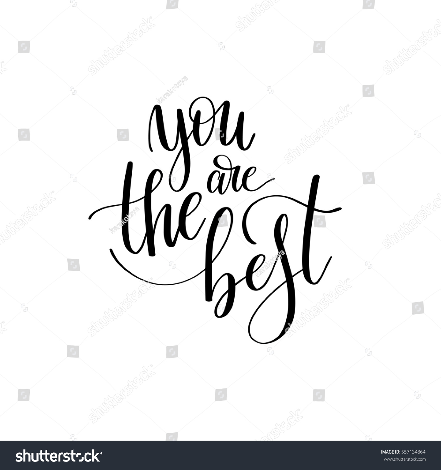 You Best Black White Hand Written Stock Illustration 557134864