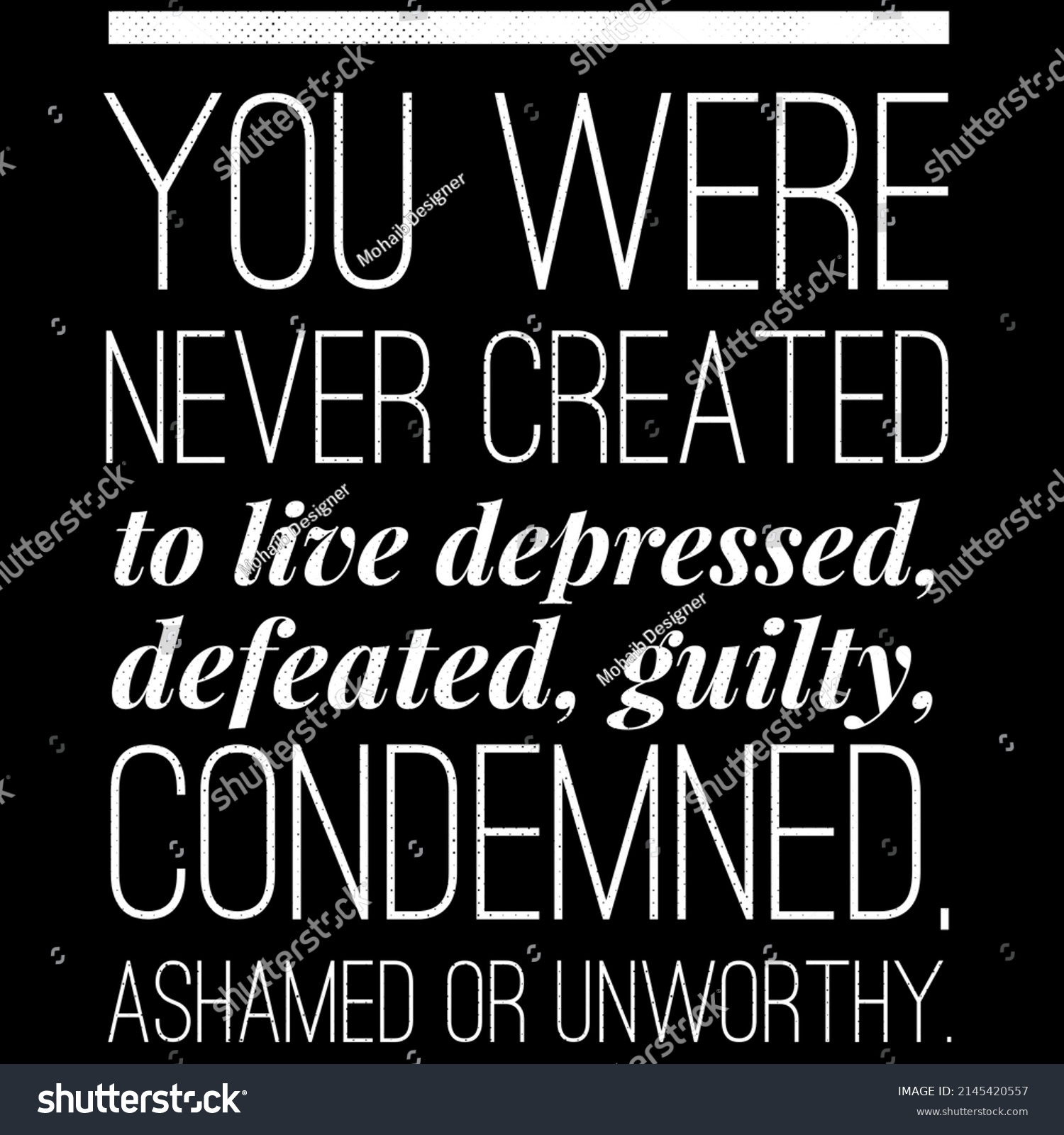 You Were Never Created Live Depressed Stock Illustration 2145420557 ...