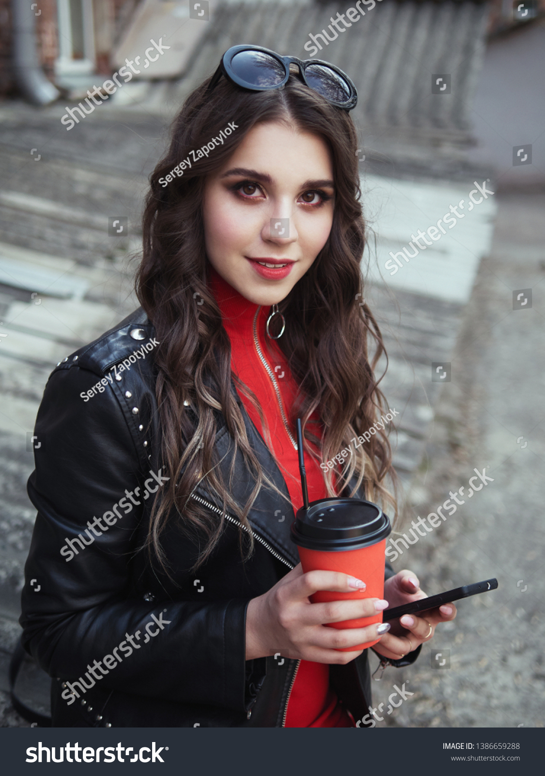 Young Adorable Brown Haired Teen Lady Stock Photo Edit Now
