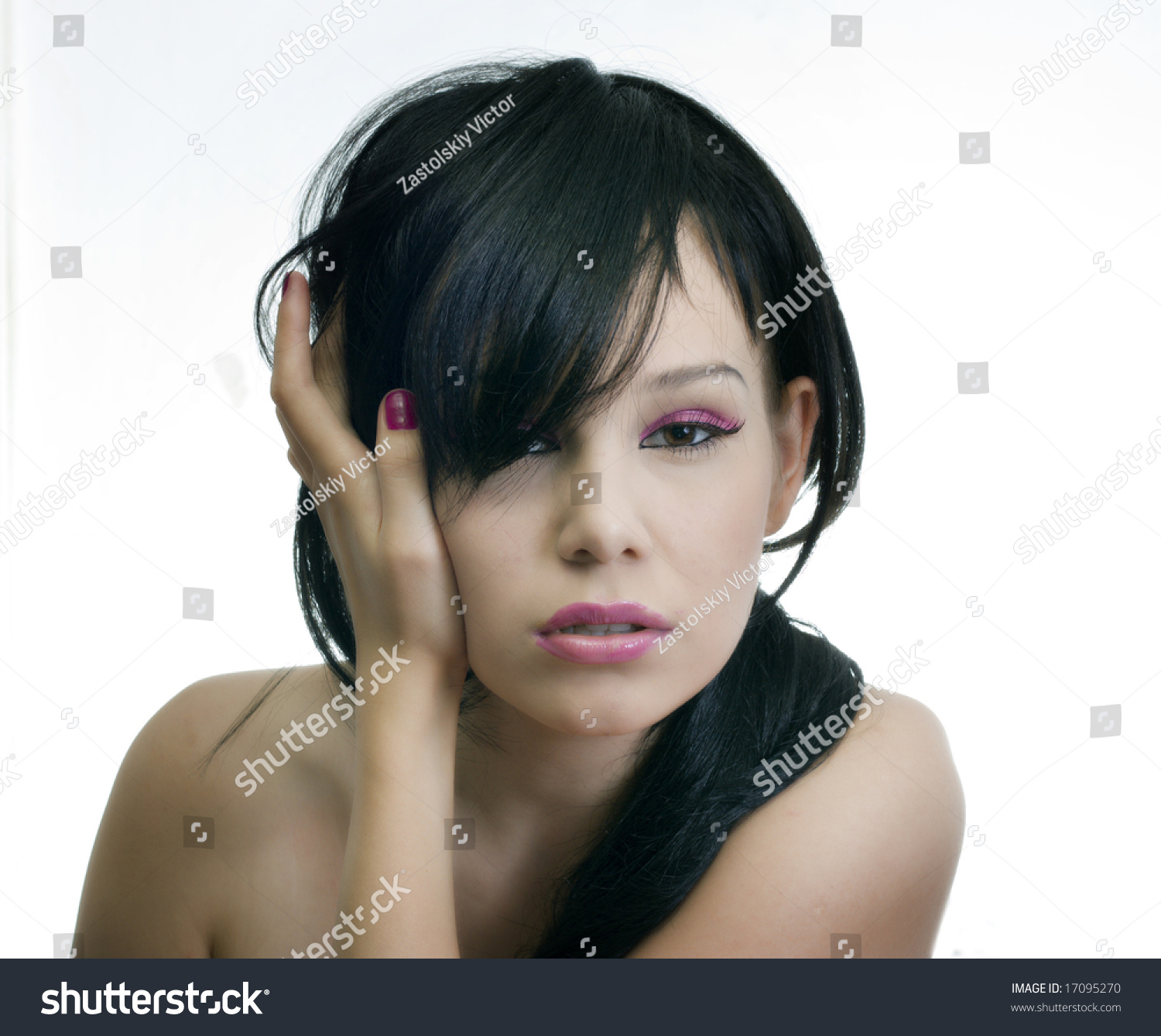 Young Beauty Emo Girl Photo People Beauty Fashion Stock Image